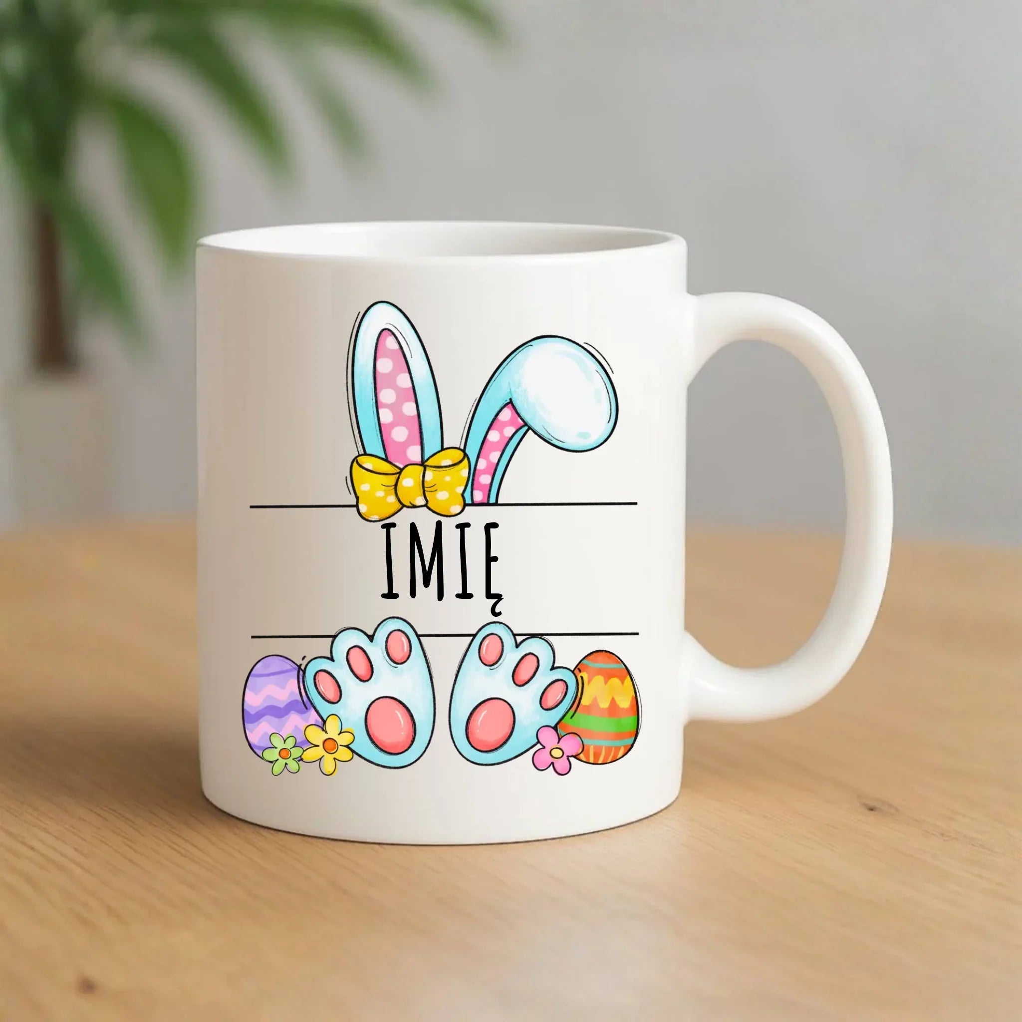 Kubek wielkanocny dla dziecka - Zajączek - personalizowany WN15 - StoryCups.pl