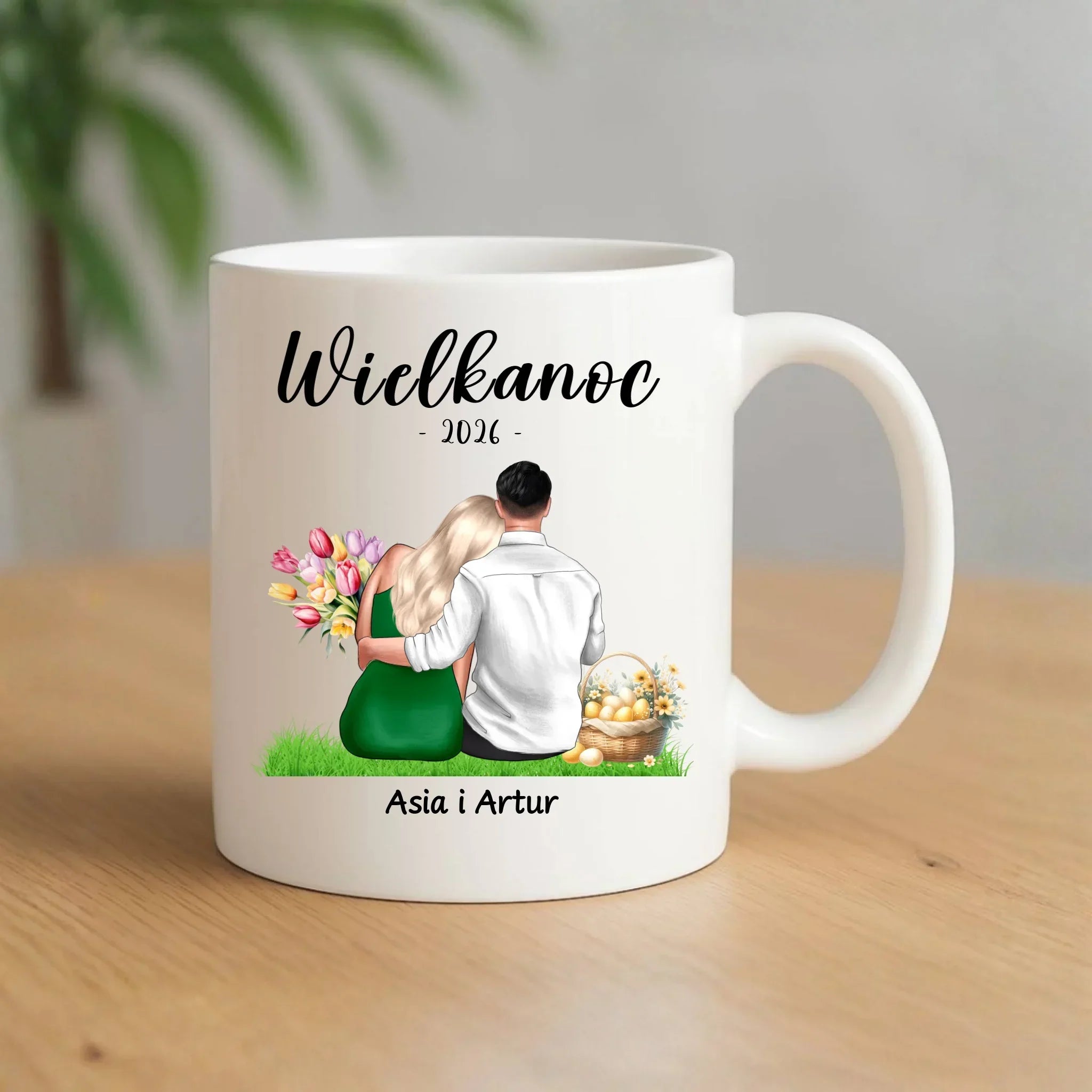 Kubek na Wielkanoc dla par - personalizowany WN36 - StoryCups.pl