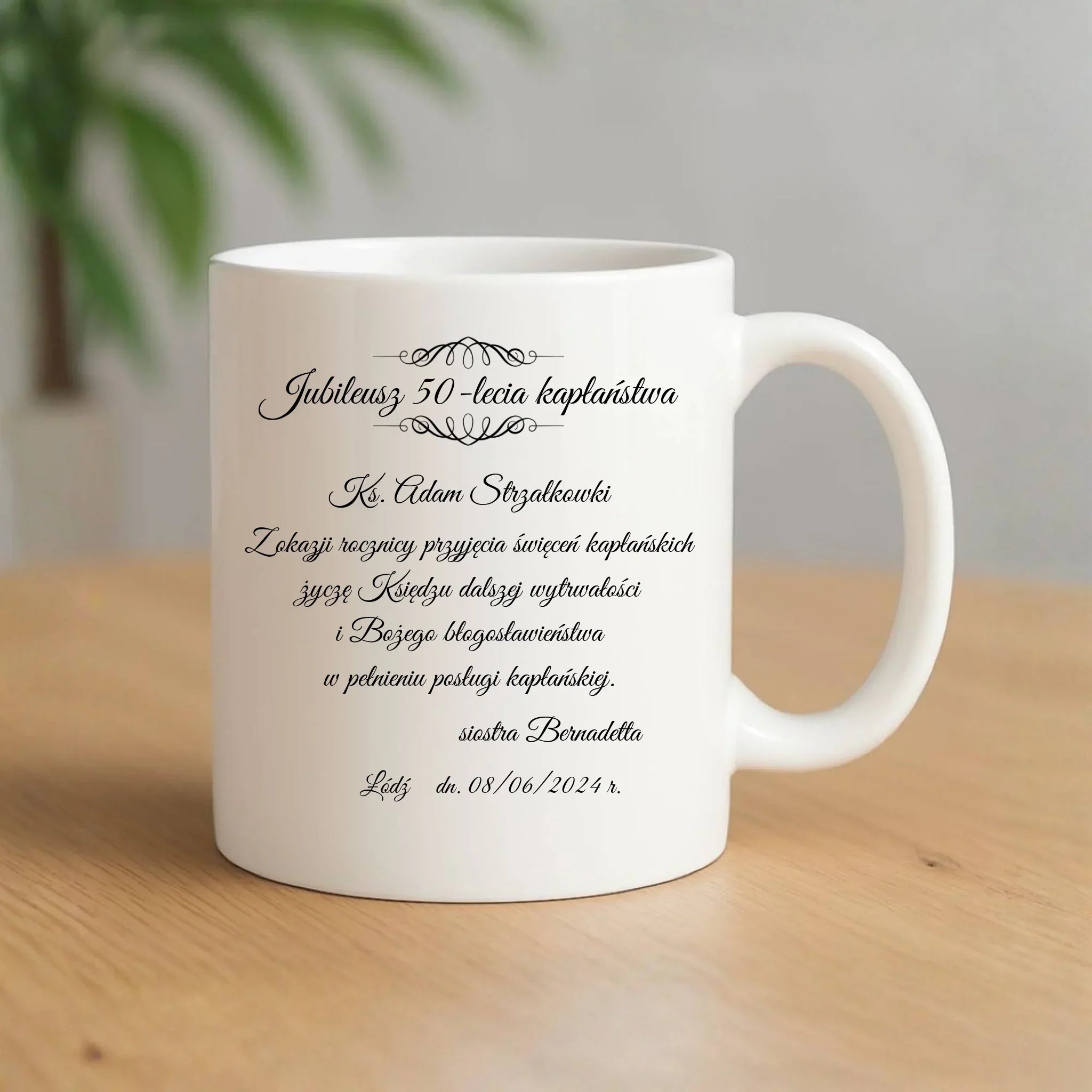 Kubek - Prezent dla księdza na jubileusz święceń kapłańskich - personalizowany DU07 - StoryCups.pl