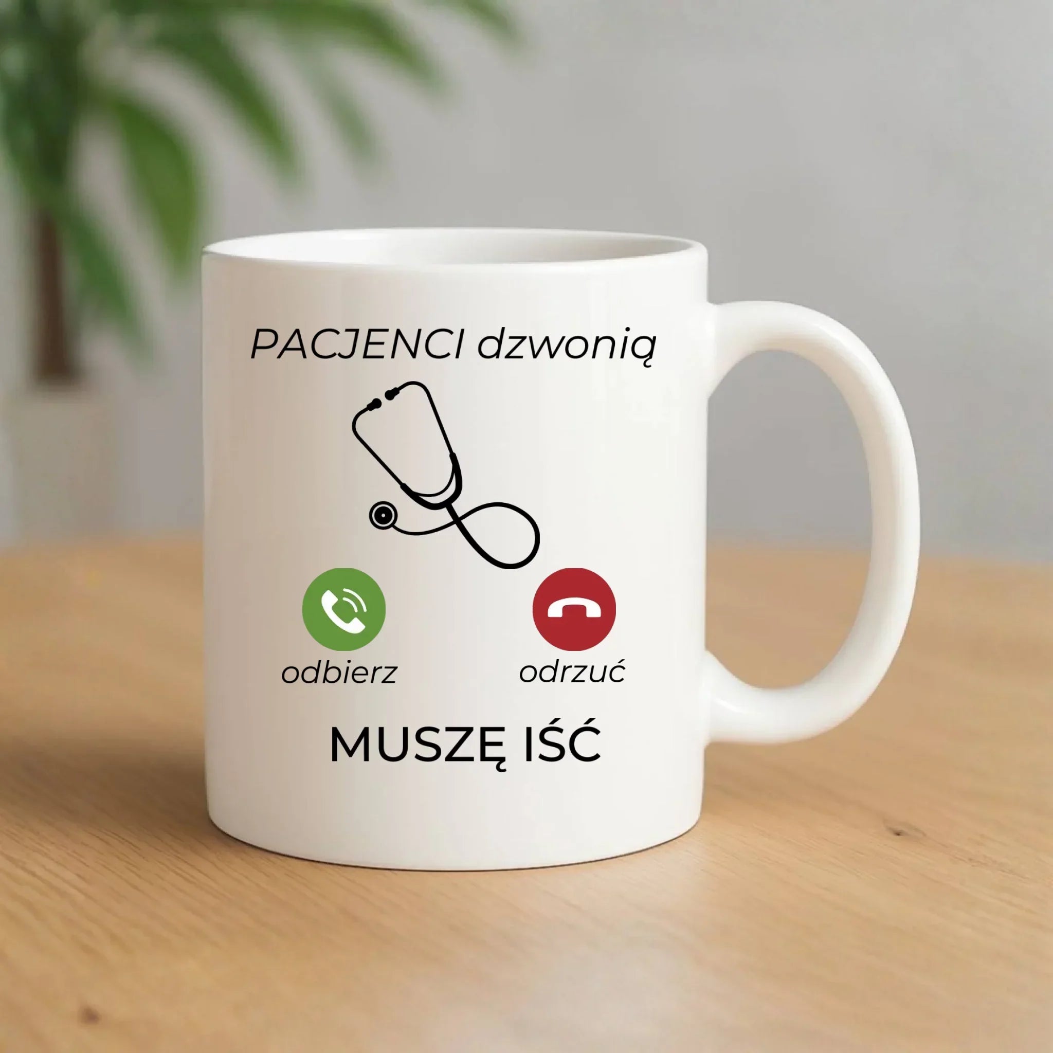 Kubek dla lekarza - Pacjenci dzwonią muszę iść L06 - StoryCups.pl