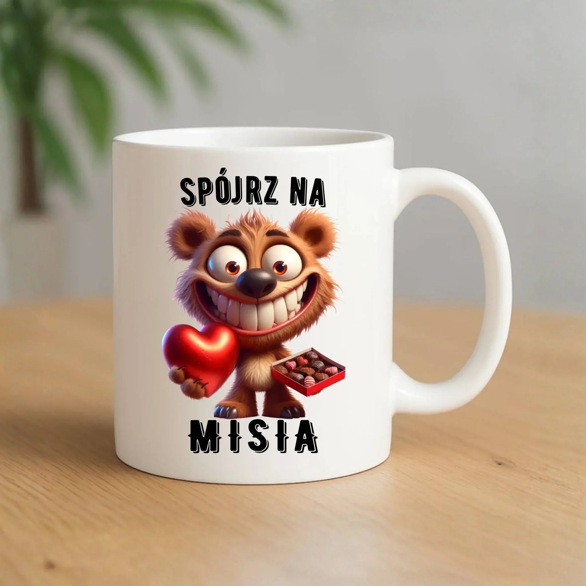 Kubek na Walentynki - Spójrz na Misia W31 - StoryCups.pl