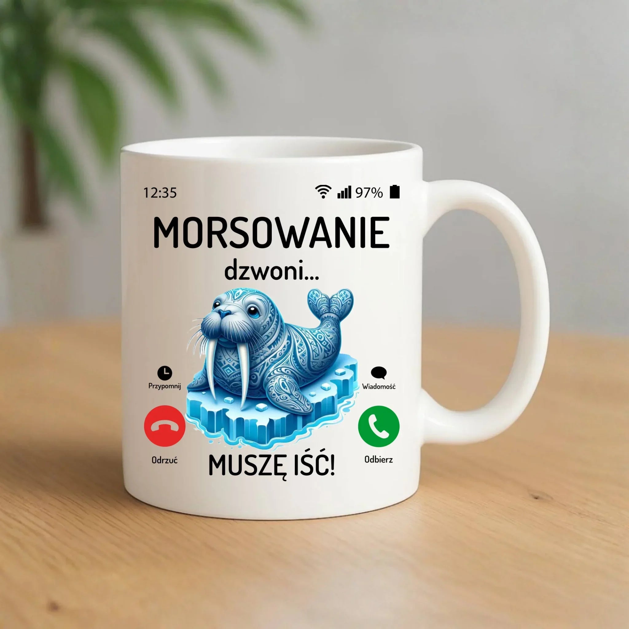 Kubek - prezent dla morsa - Morsowanie dzwoni muszę iść - Mors HM04 - StoryCups.pl
