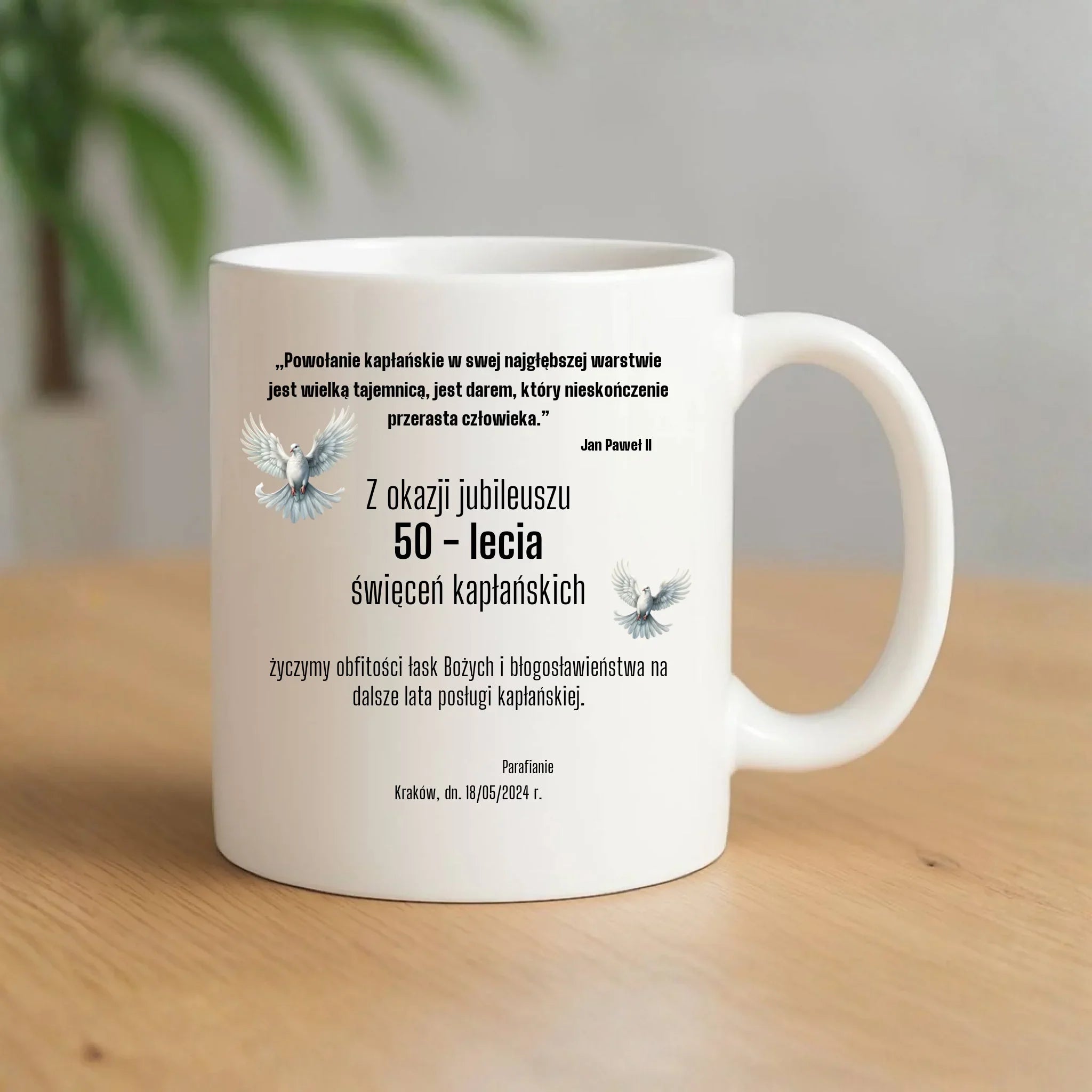 Kubek - Prezent dla księdza na jubileusz kapłaństwa - personalizowany DU04 - StoryCups.pl