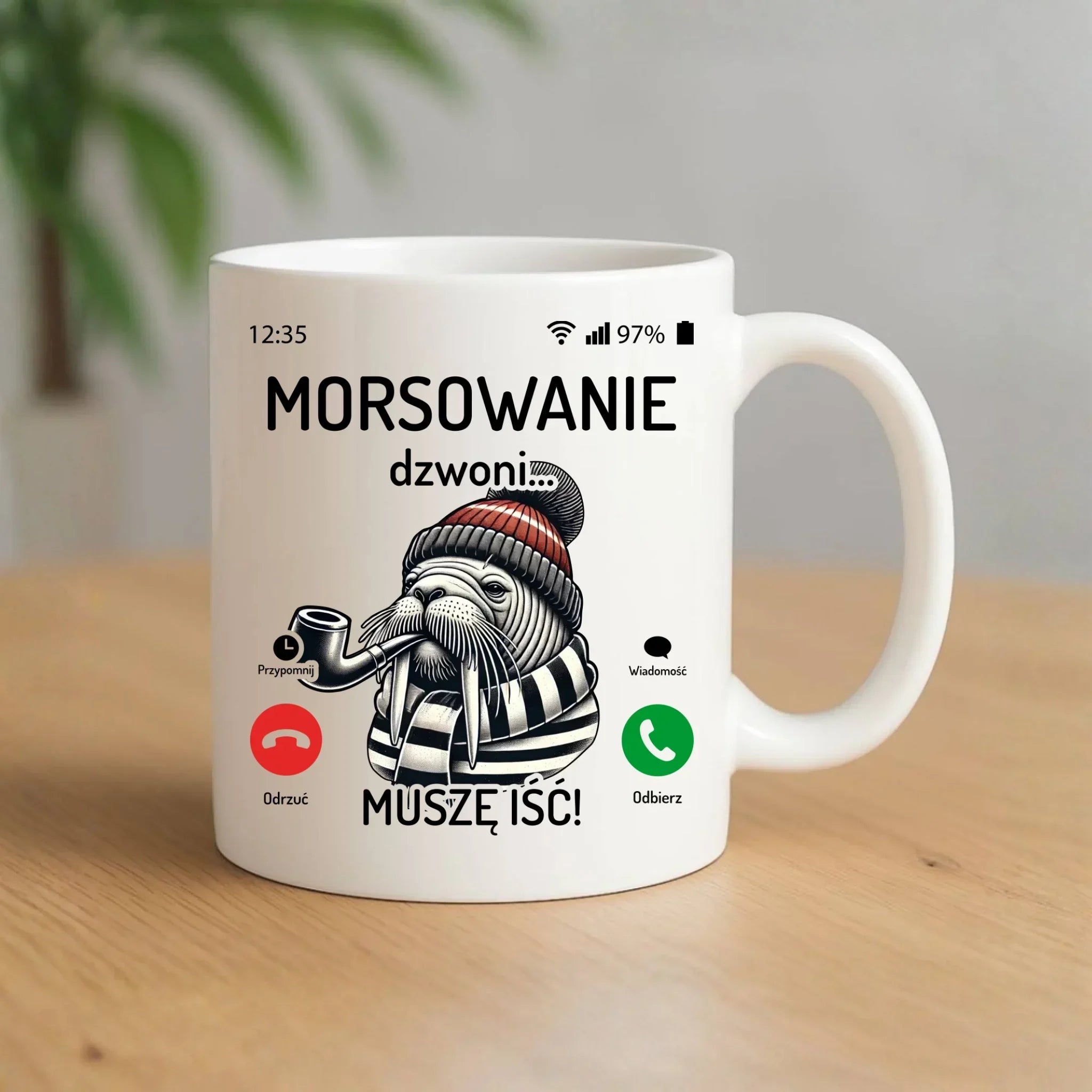 Kubek - prezent dla morsa - Morsowanie dzwoni muszę iść - Mors HM19 - StoryCups.pl