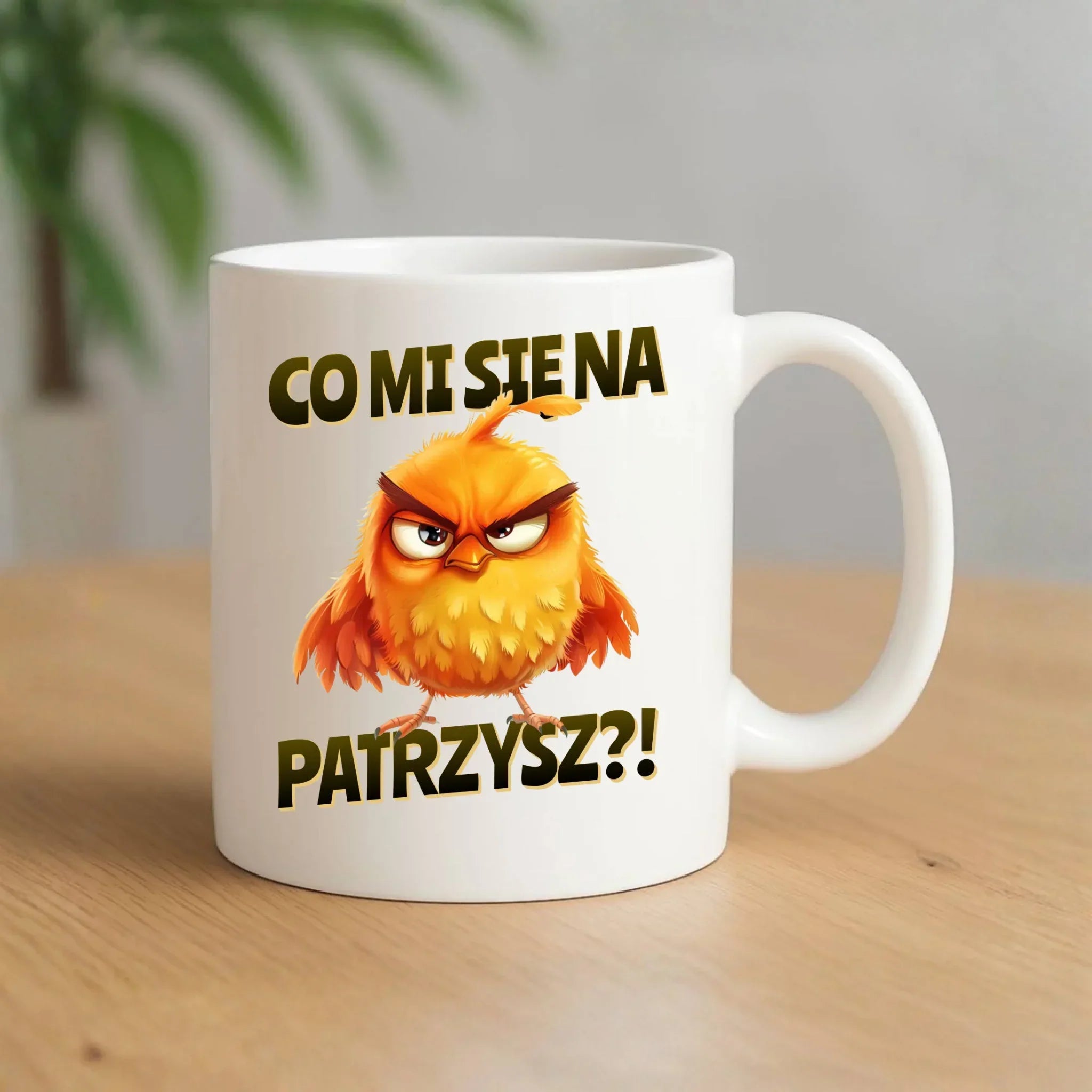 Śmieszny kubek - Prezent dla chłopaka kolegi - Co mi się na ptaka patrzysz DCH24 - StoryCups.pl