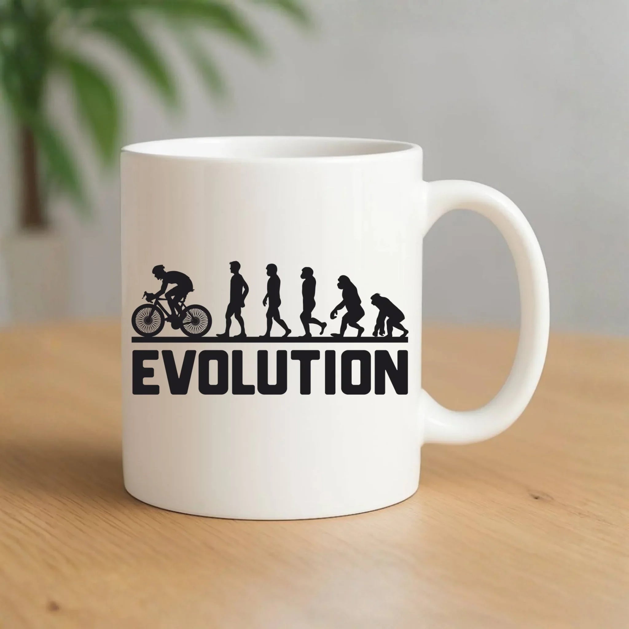 Ewolucja rowerzysty | Kubek z rowerem HR04 - StoryCups.pl