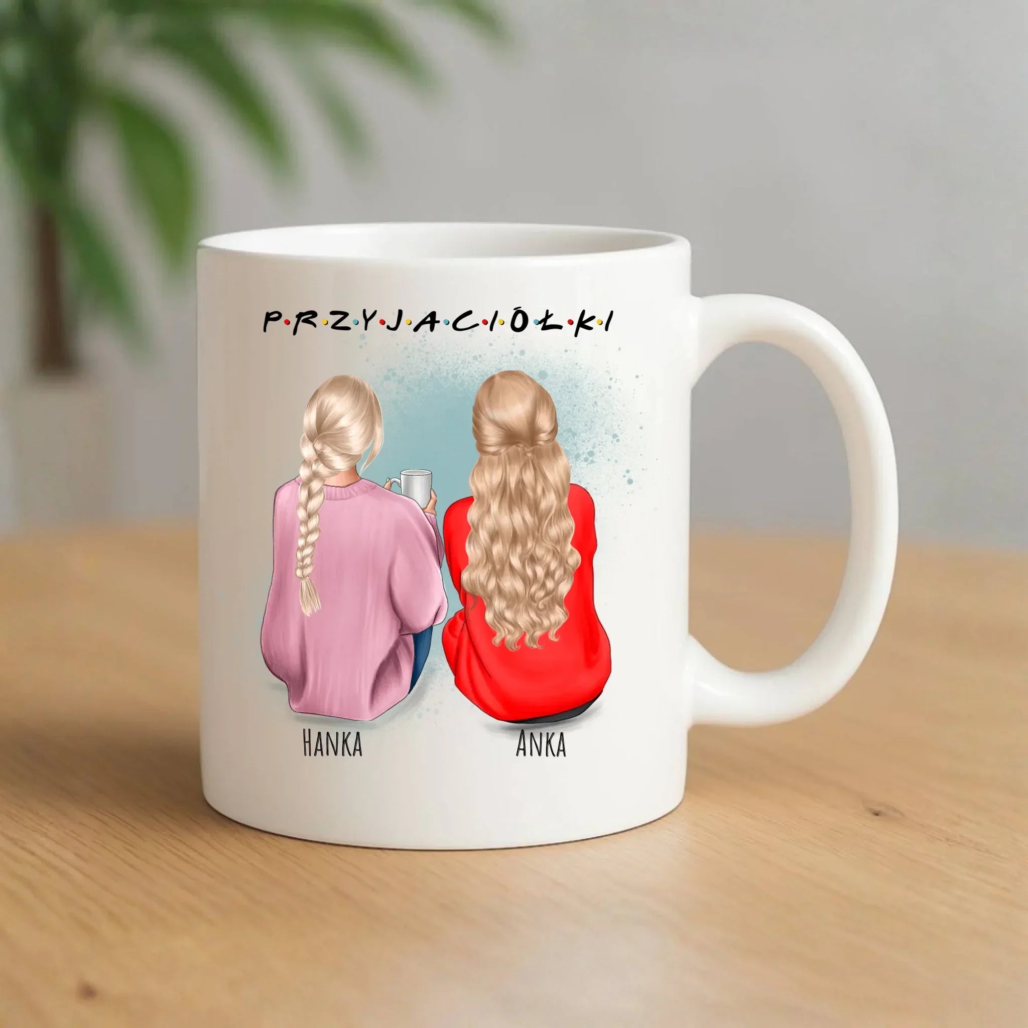 Kubek - prezent dla przyjaciółki - personalizowane postacie 2-4 osoby PR02