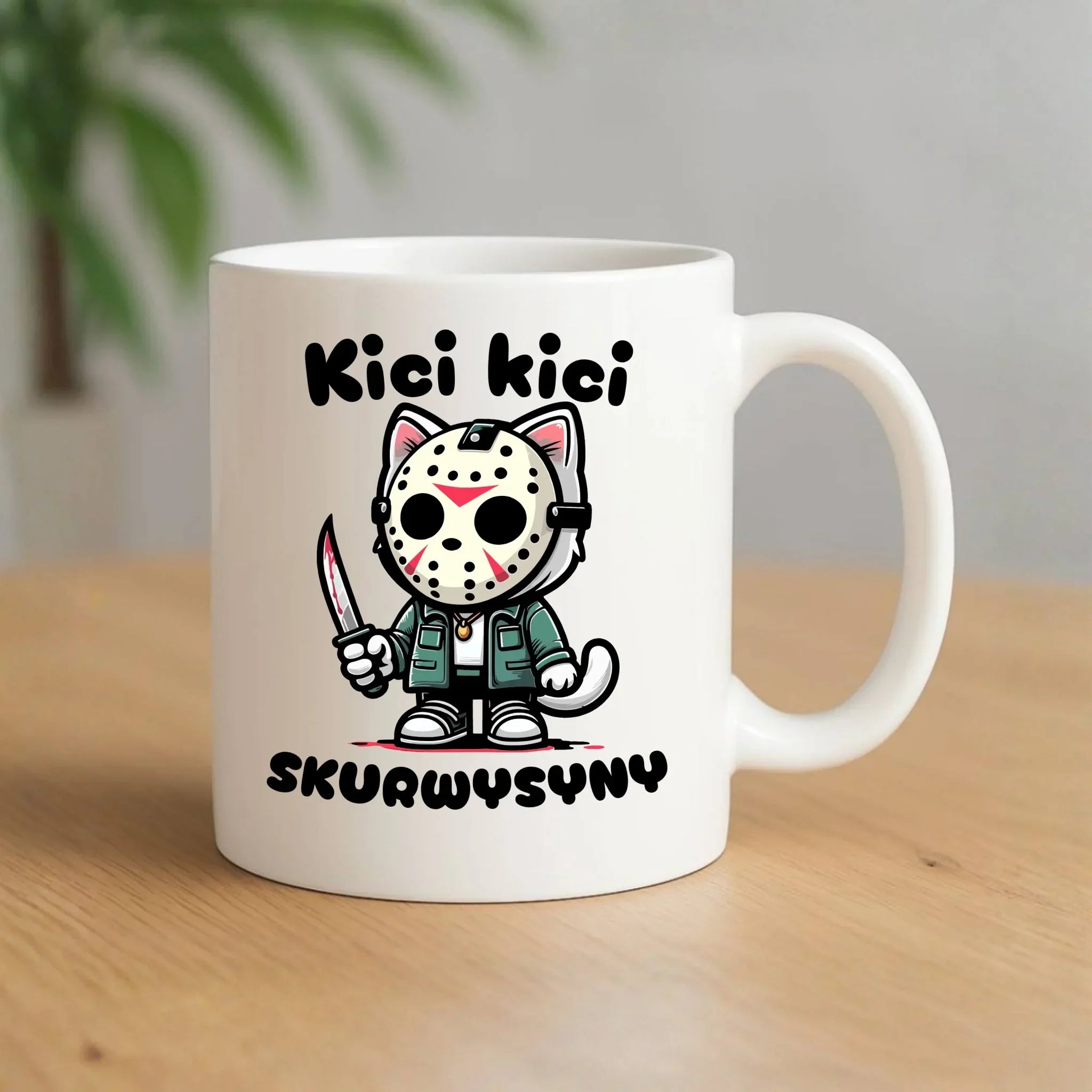 Kubek na Halloween - Kici kici sk*rwysyny - bez cenzury HL28 - StoryCups.pl