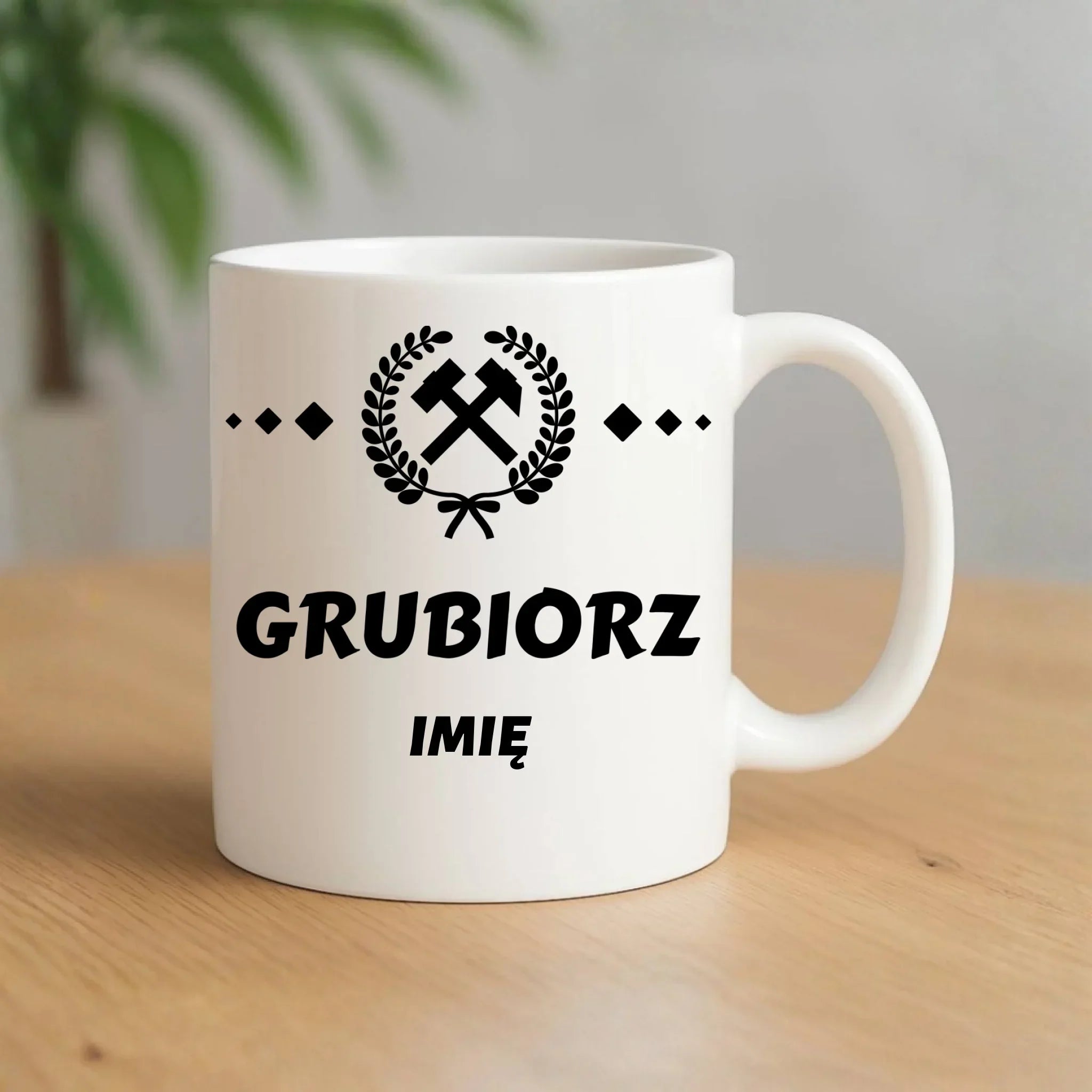 Kubek - prezent dla górnika - Grubiorz - personalizowany G03 - StoryCups.pl
