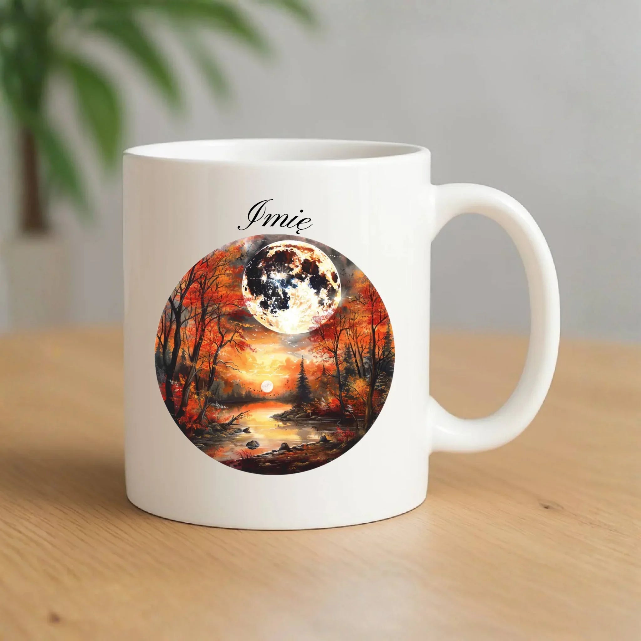 Kubek jesieniara - Pełnia księżyca - personalizowany JS10 - StoryCups.pl