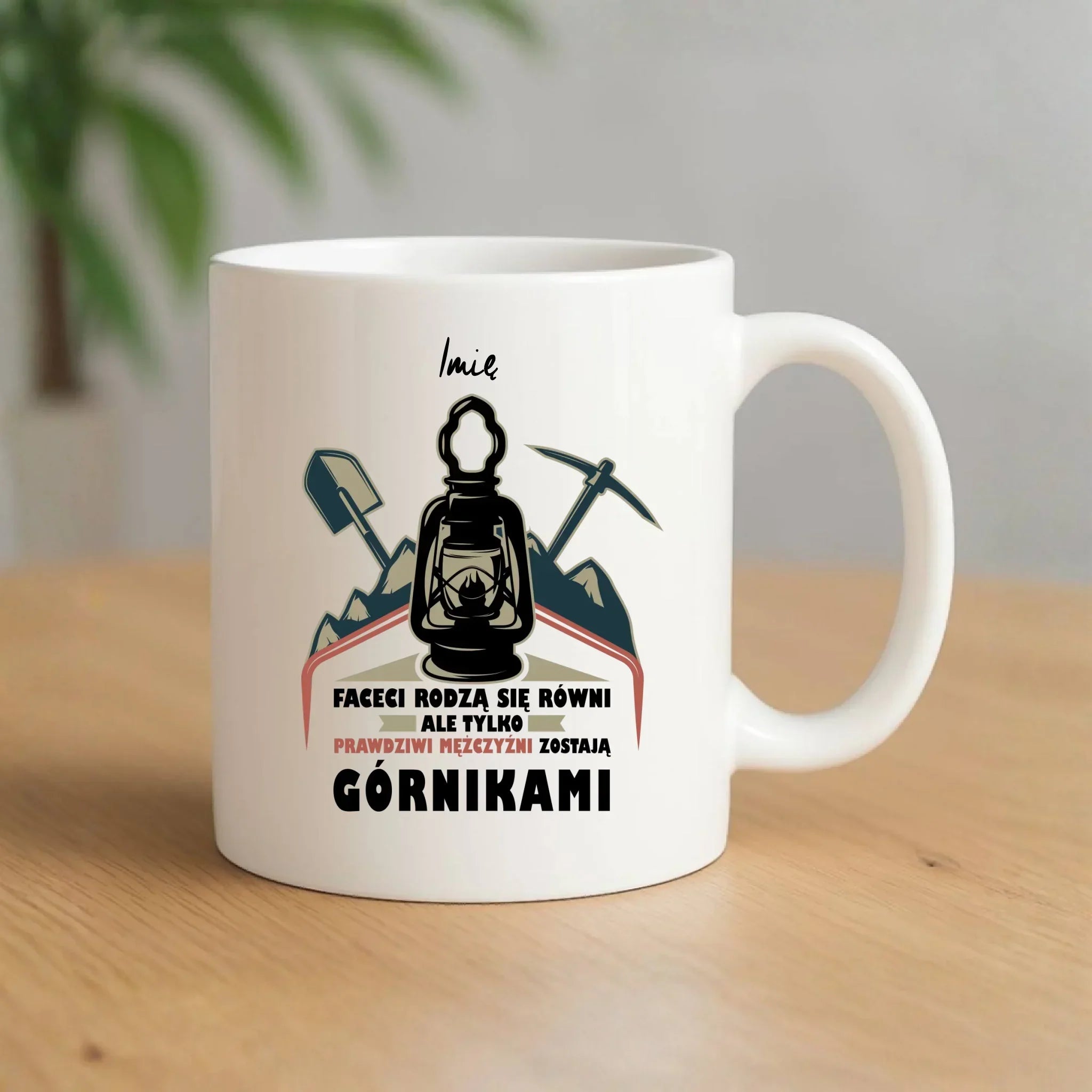 Kubek - prezent dla górnika - Prawdziwi mężczyźni zostają górnikami - personalizowany G08 - StoryCups.pl