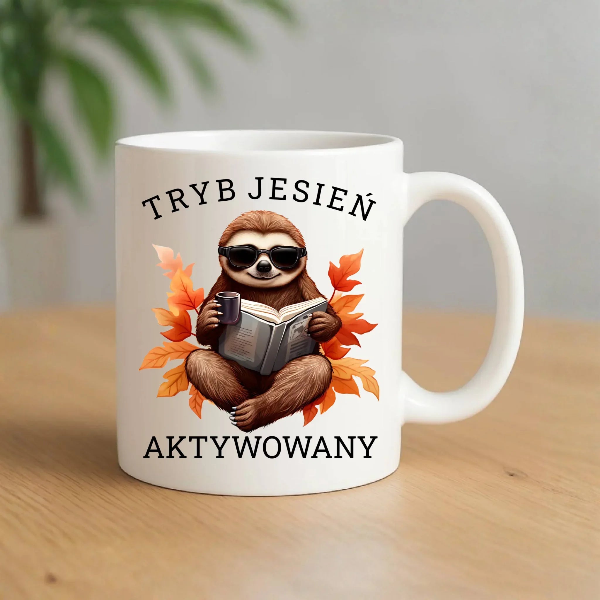 Kubek jesienny - Leniwiec - Tryb jesień aktywowany JS23 - StoryCups.pl