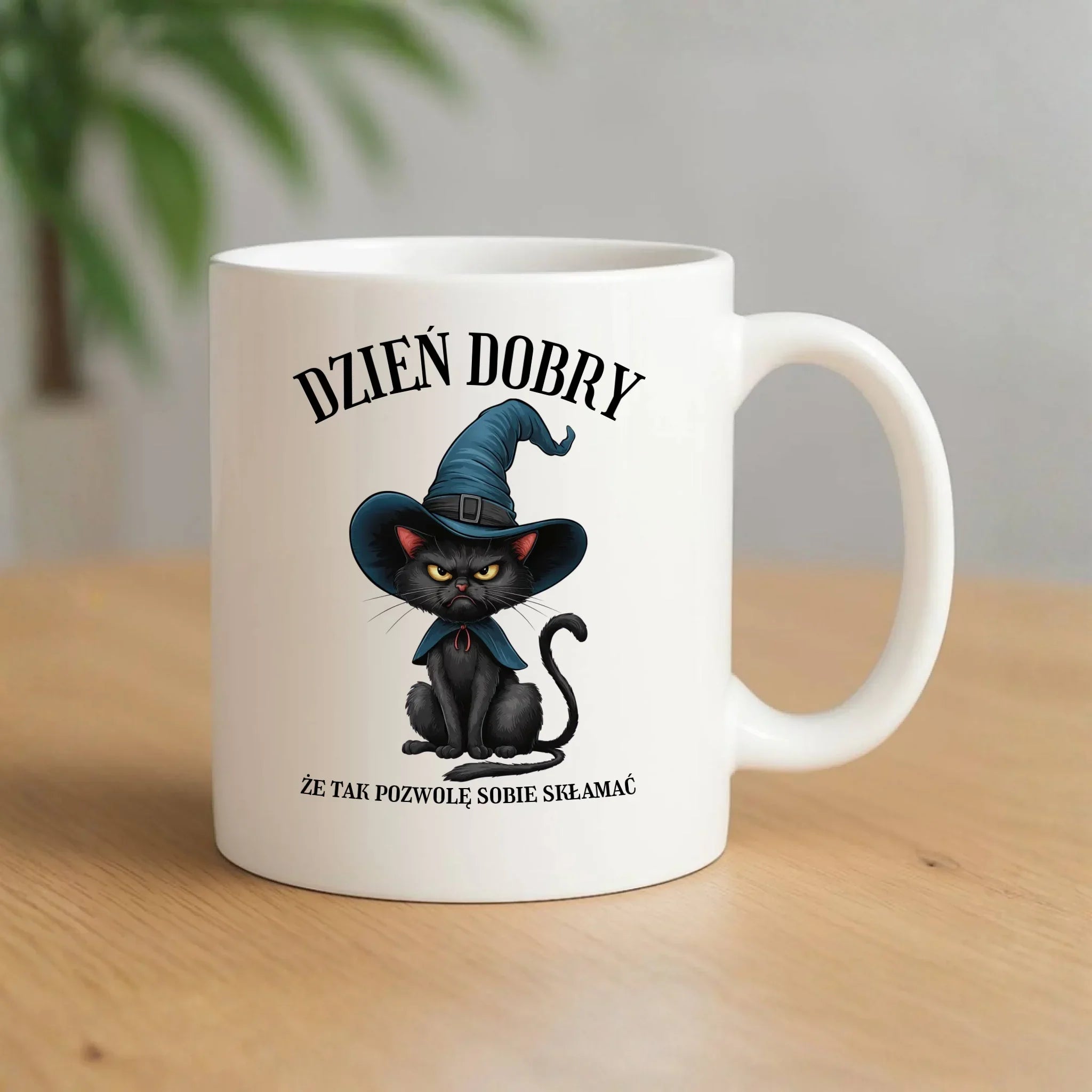 Kubek halloweenowy - Dzień dobry, że tak pozwolę sobie skłamać HL27 - StoryCups.pl