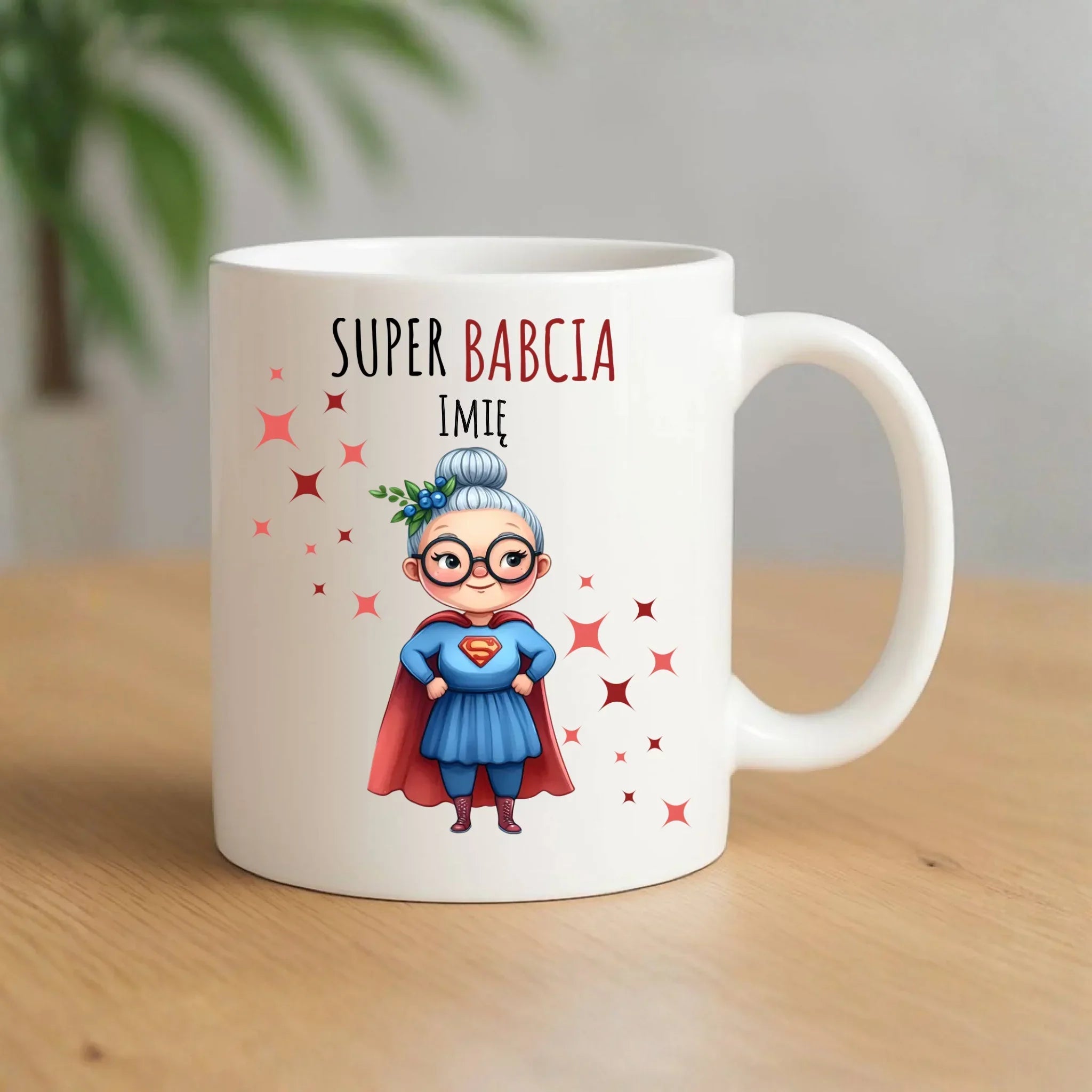 Kubek dla babci - Super Babcia - personalizowany B02 - StoryCups.pl