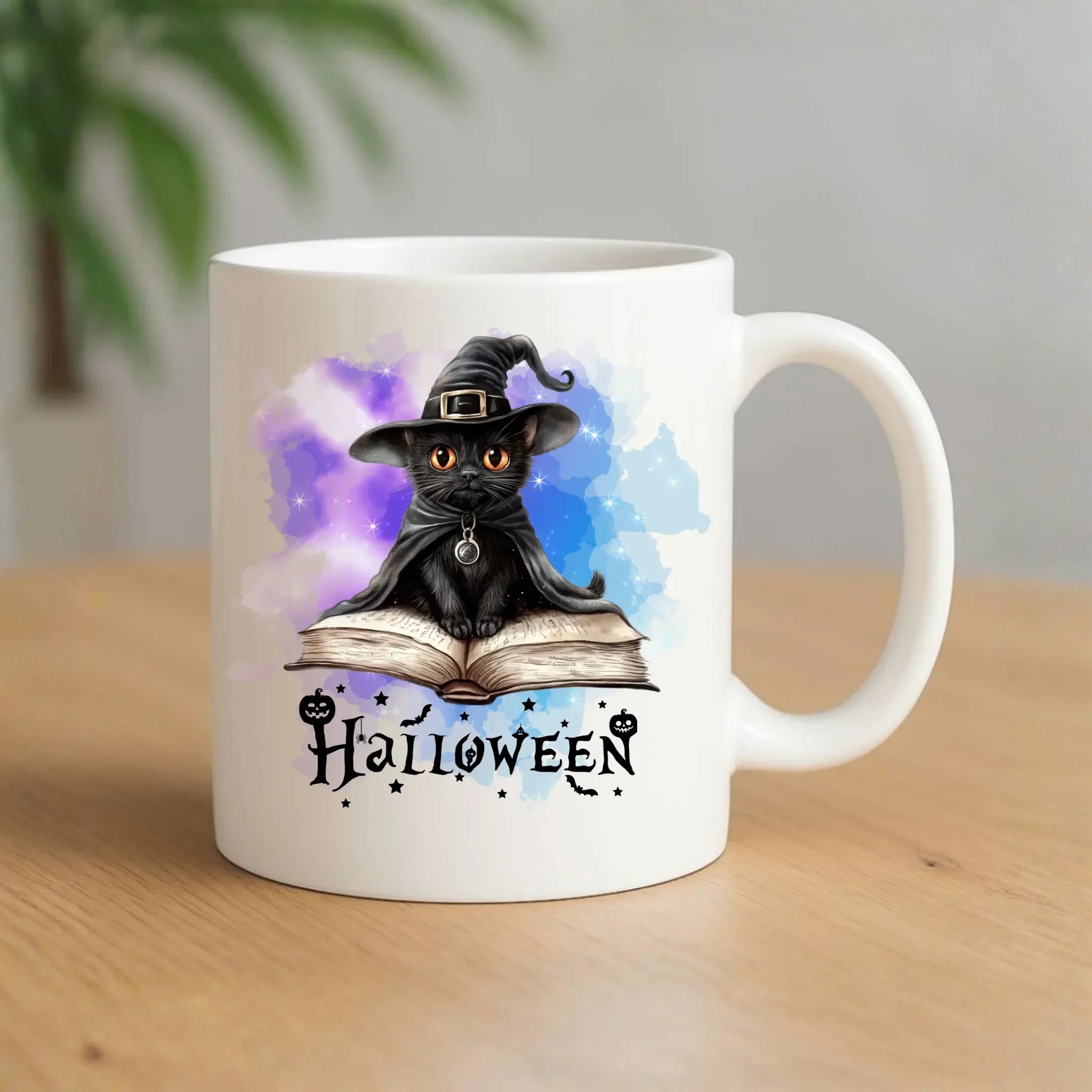 Kubek na Halloween - Kot Czarodziej HL06 - StoryCups.pl