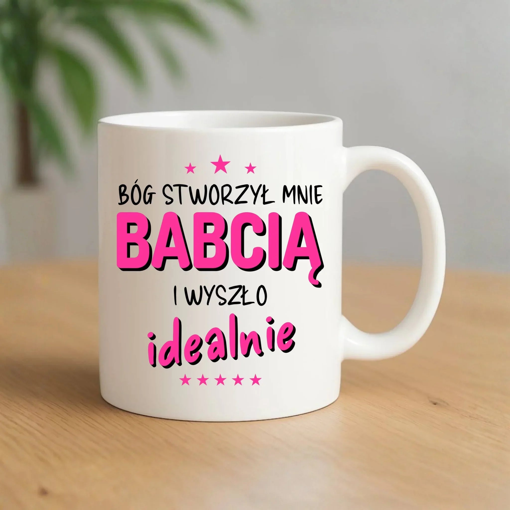 Kubek dla babci - Bóg stworzył mnie babcią i wyszło idealnie B08 - StoryCups.pl