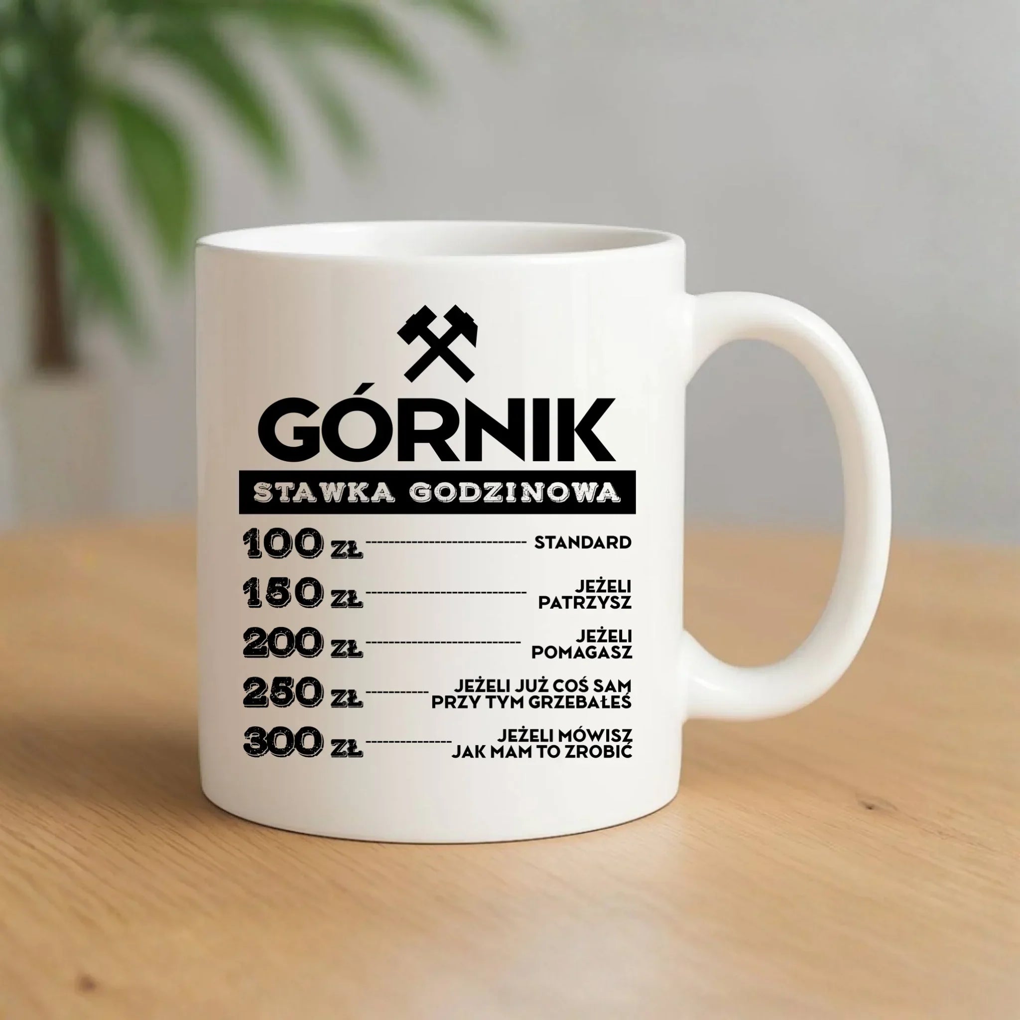 Kubek - prezent dla górnika - Górnik stawka godzinowa G14 - StoryCups.pl