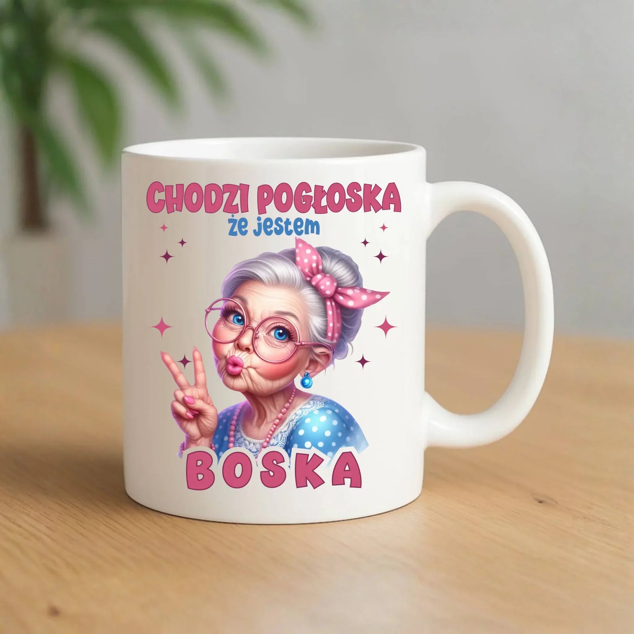 Kubek dla babci - Chodzi pogłoska, że jestem boska B16 - StoryCups.pl