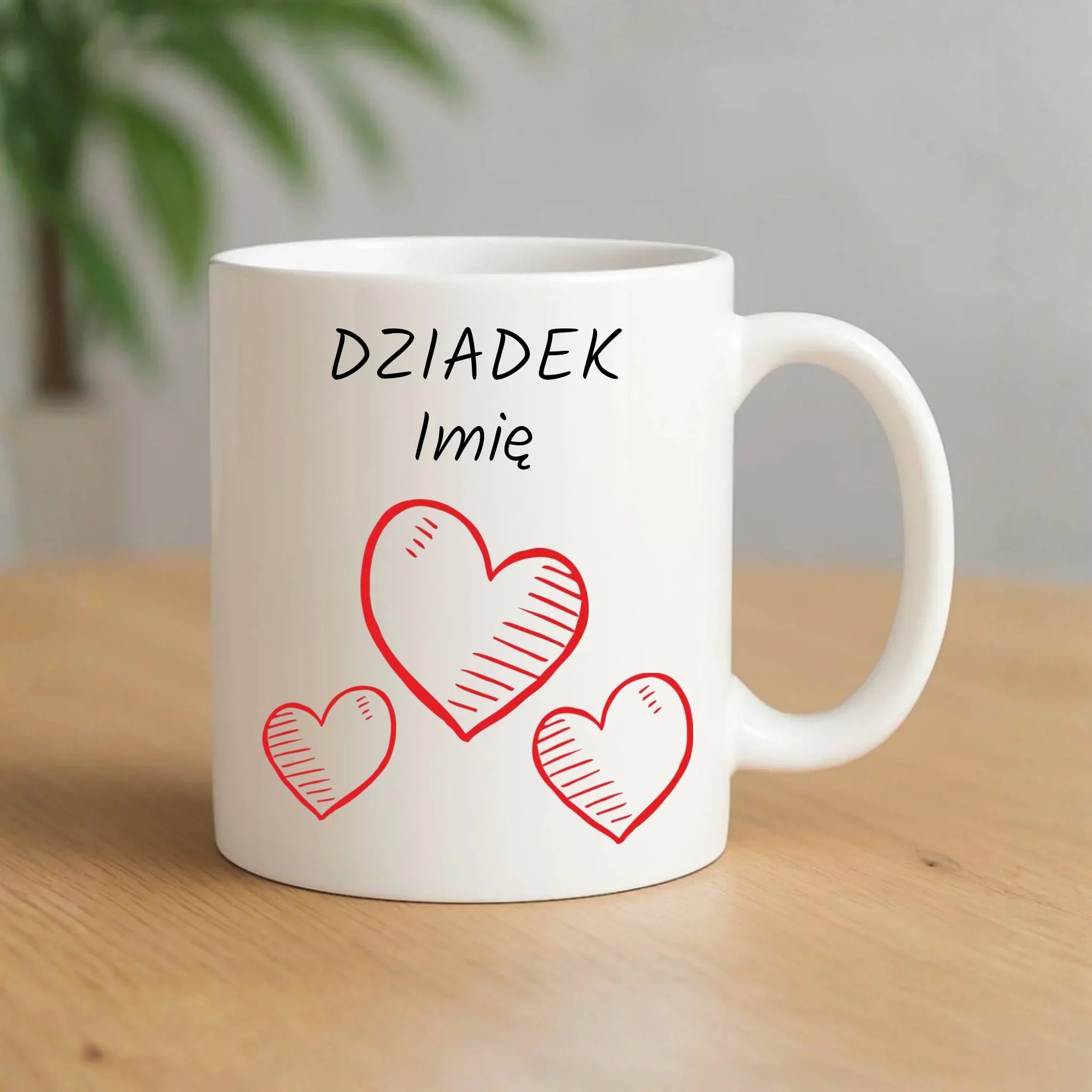 Kubek dla dziadka - Serca - personalizowany D01 - StoryCups.pl