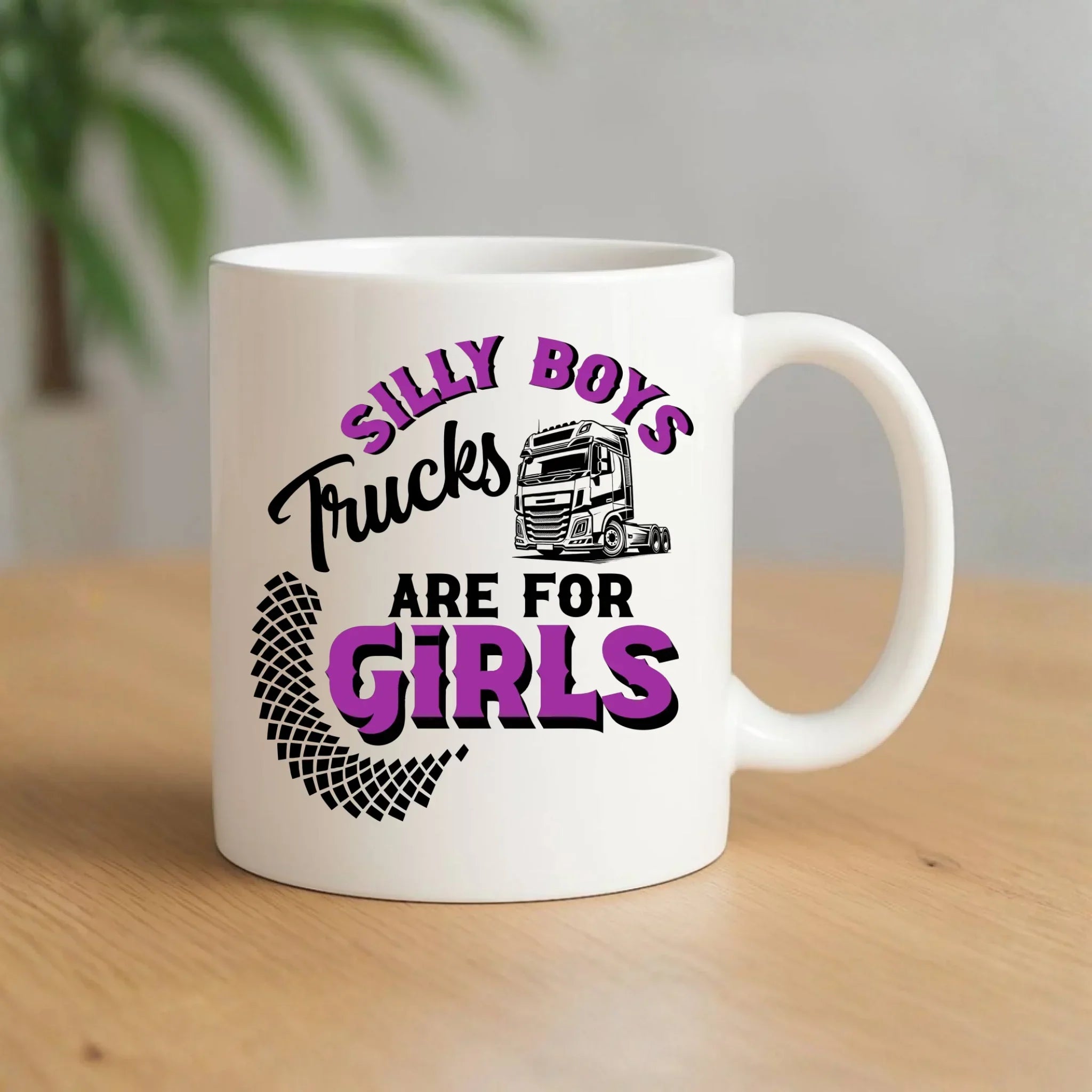 Kubel - kierowca ciężarówki - Silly boys trucks are for girls ZKT11 - StoryCups.pl
