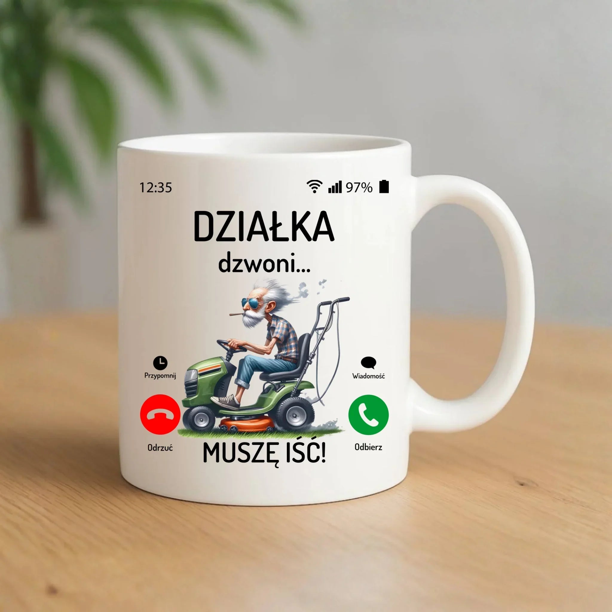 Kubek dla dziadka - Działka dzwoni muszę iść D35 - StoryCups.pl