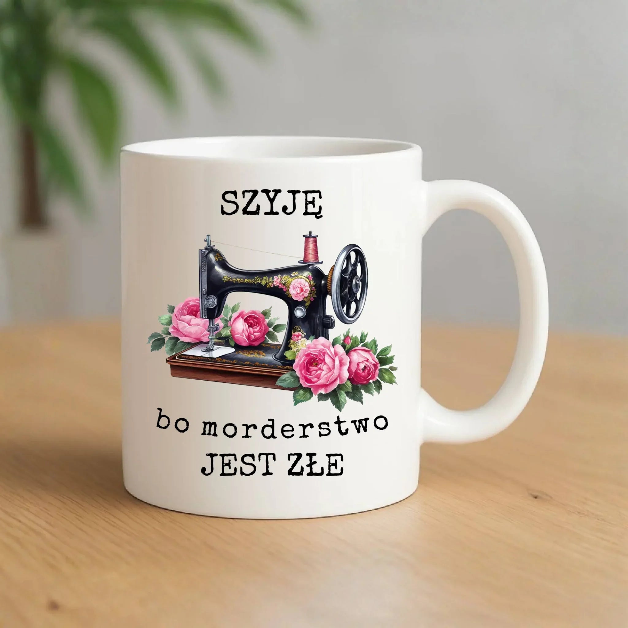 Kubek szyciowy dla krawcowej – Szyję, bo morderstwo jest złe HS14 - StoryCups.pl