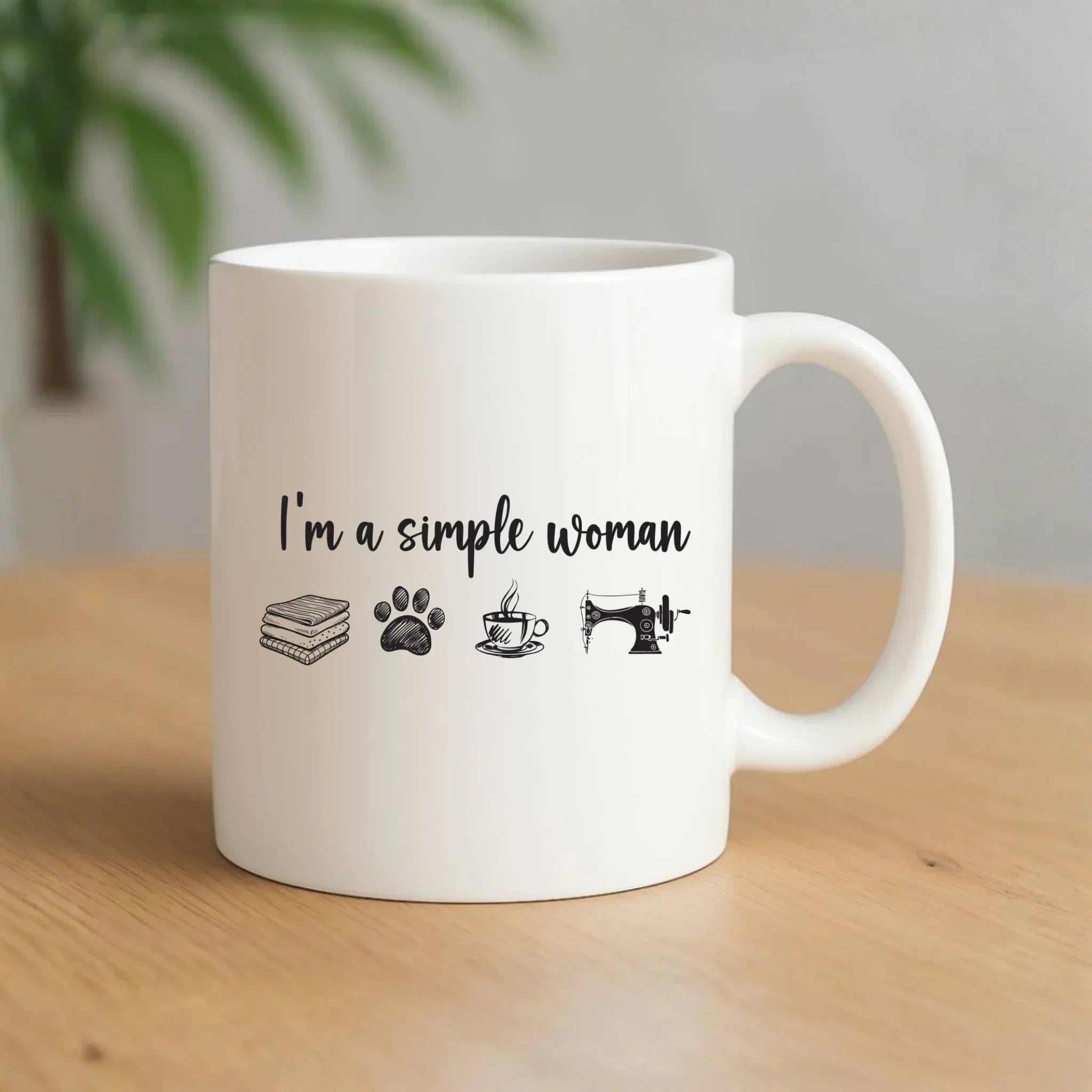 Kubek szyciowy dla krawcowej – I'm a simple woman HS20 - StoryCups.pl