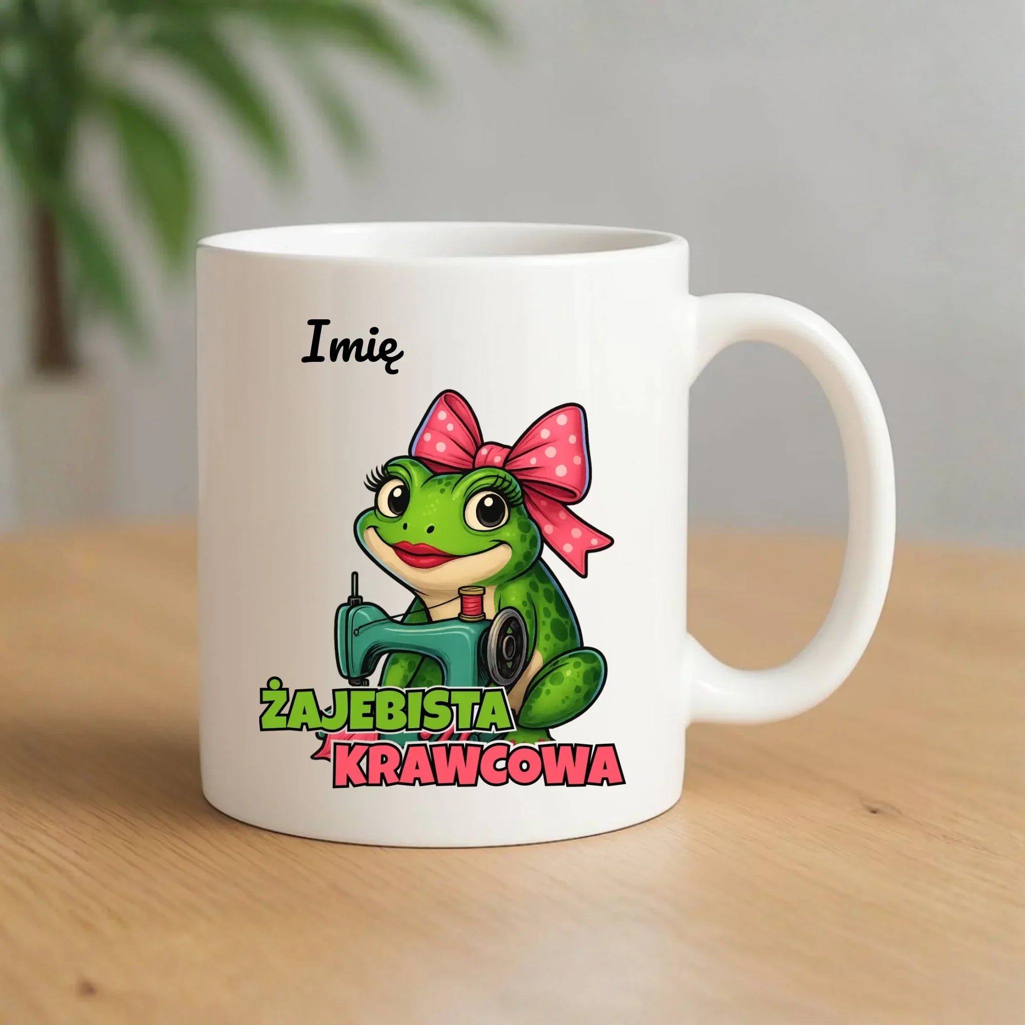 Kubek szyciowy dla krawcowej – Żajebista krawcowa - personalizowany HS32 - StoryCups.pl