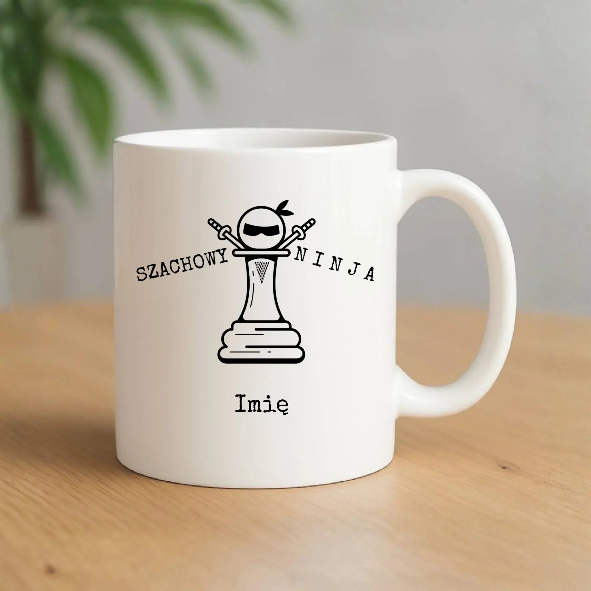 Kubek dla szachisty - Szachowy ninja - personalizowany HSZ01 - StoryCups.pl