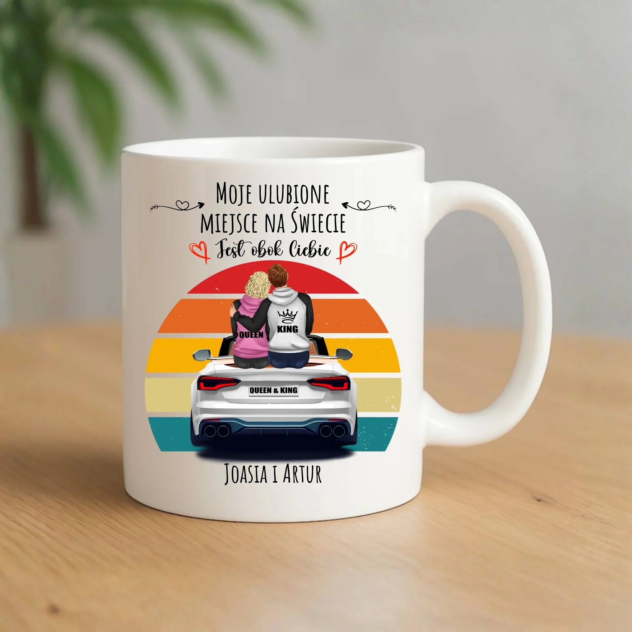 Kubek dla par - Moje ulubione miejsce - personalizowany W06 - StoryCups.pl