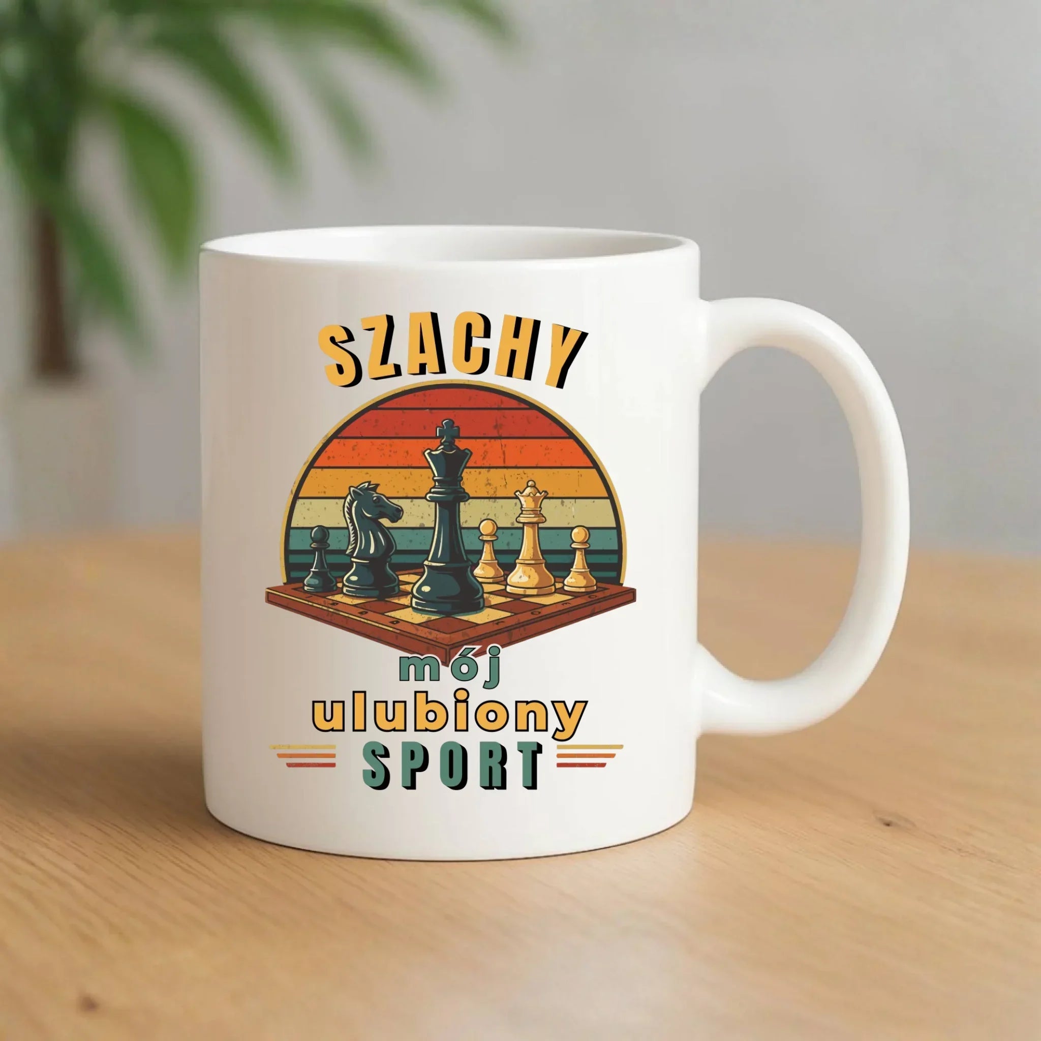 Kubek dla szachisty - Szachy ulubiony sport HSZ10 - StoryCups.pl