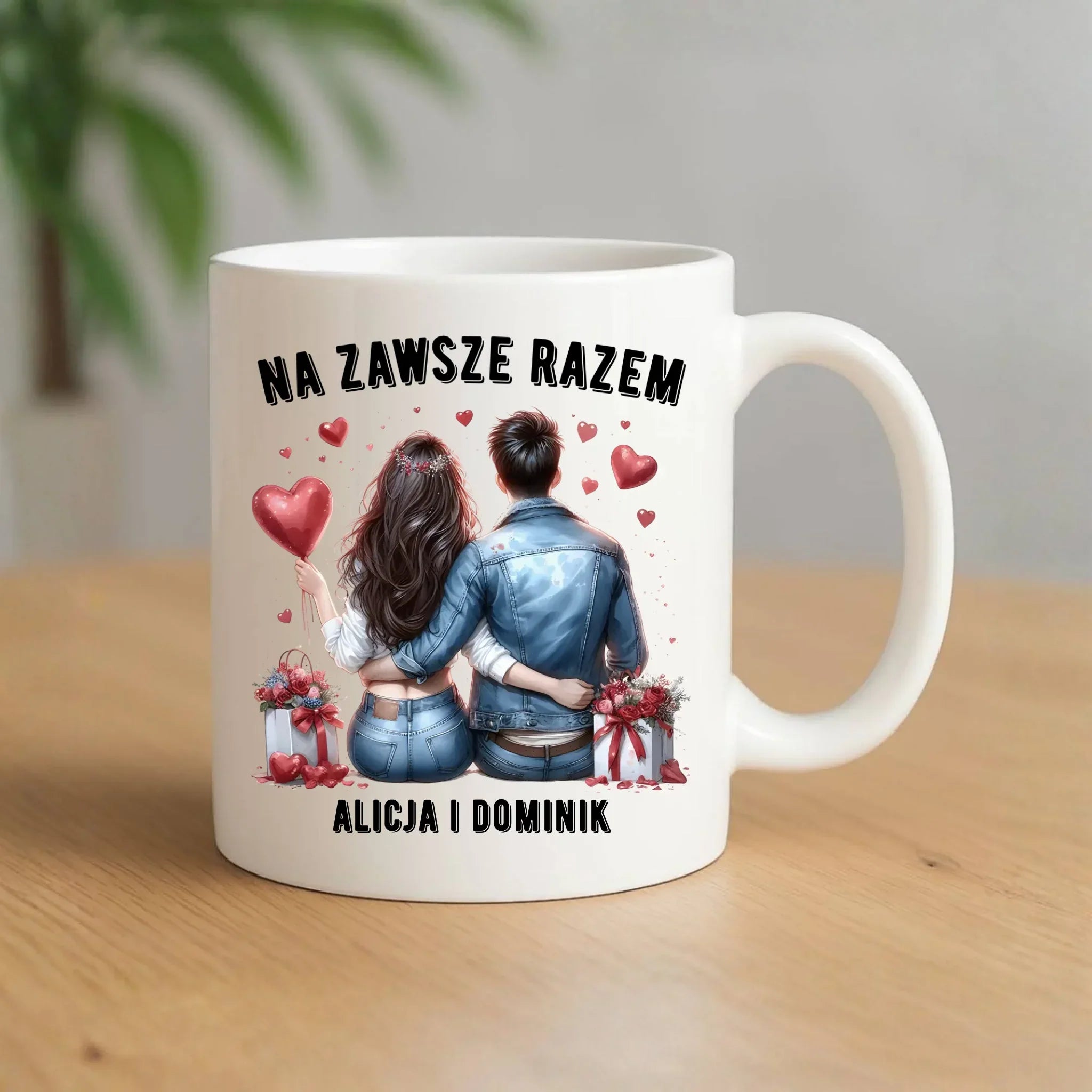 Kubek dla par - Na zawsze razem - personalizowany W07 - StoryCups.pl
