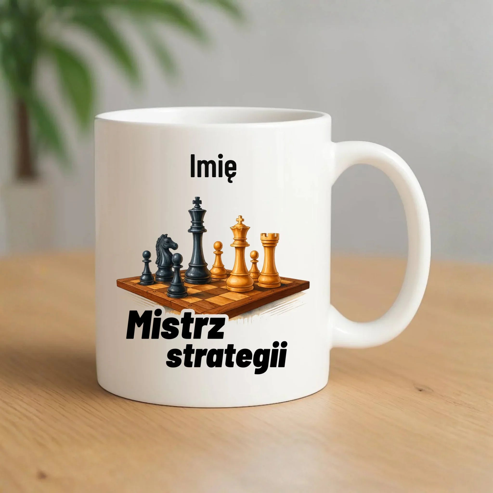 Kubek dla szachisty - Mistrz strategii - personalizowany HSZ11 - StoryCups.pl