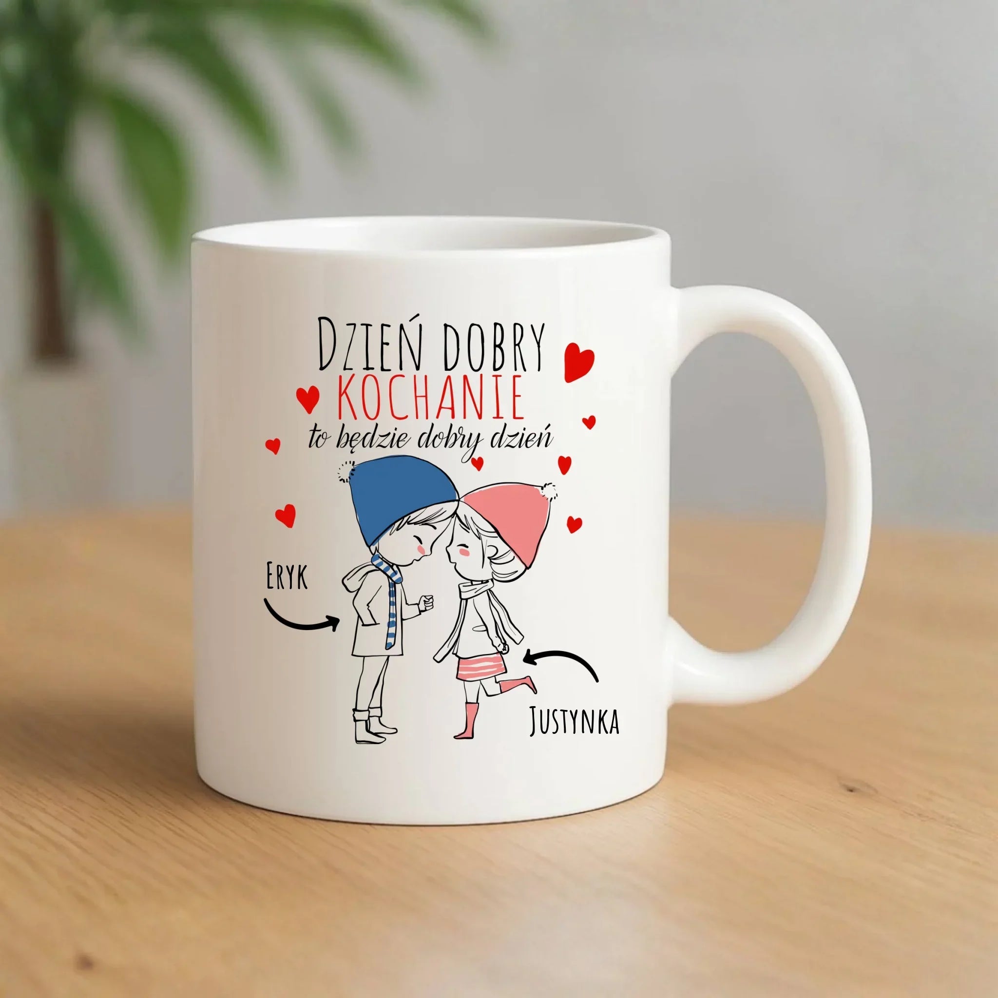 Kubek dla par - Dzień dobry Kochanie - personalizowany W10 - StoryCups.pl