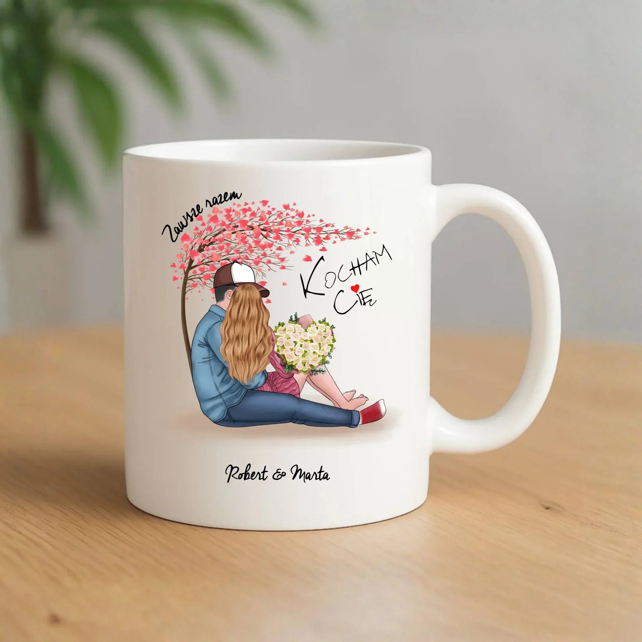 Kubek dla par - Zawsze razem - personalizowany W04 - StoryCups.pl