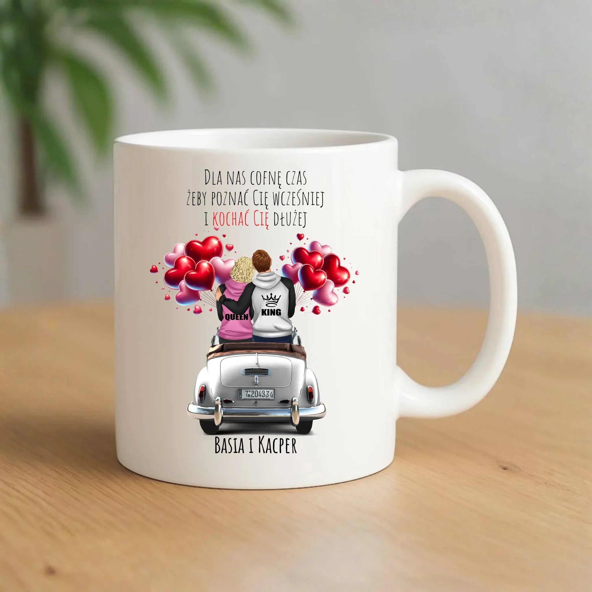 Kubek dla par - Dla nas cofnę czas - personalizowany W08 - StoryCups.pl