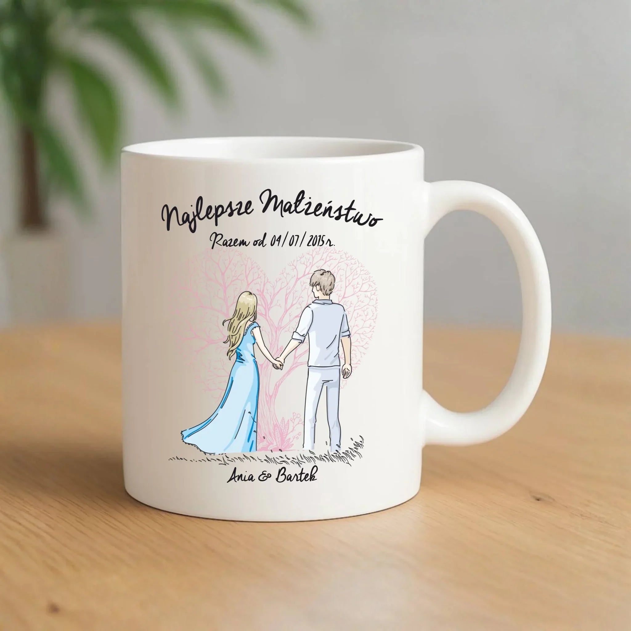 Kubek dla par - Najlepsze małżeństwo - personalizowany W03 - StoryCups.pl