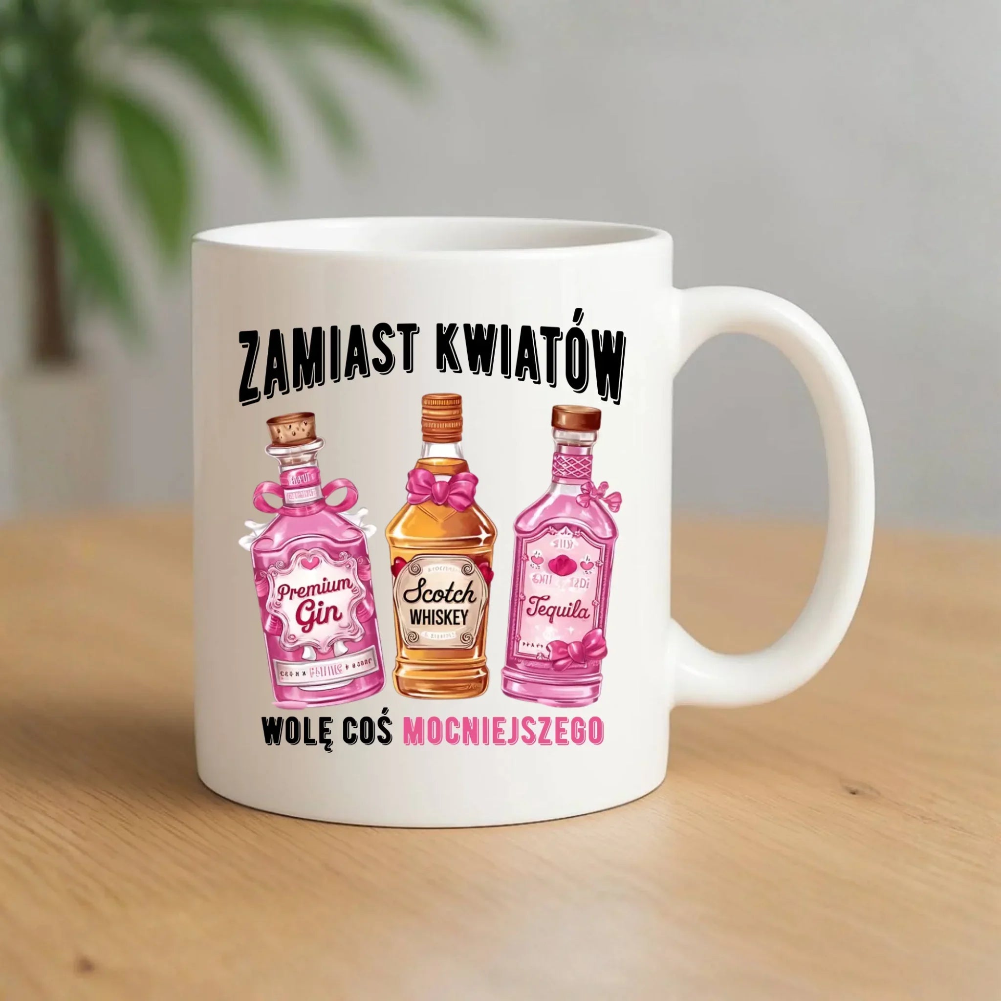 Kubek dla niej - Zamiast kwiatów wolę coś mocniejszego W42 - StoryCups.pl