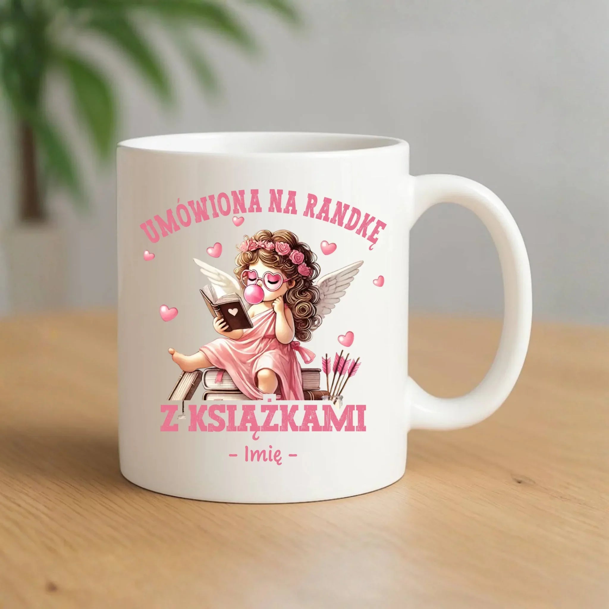 Kubek dla czytelniczki – Umówiona na randkę z książkami - personalizowany W19 - StoryCups.pl