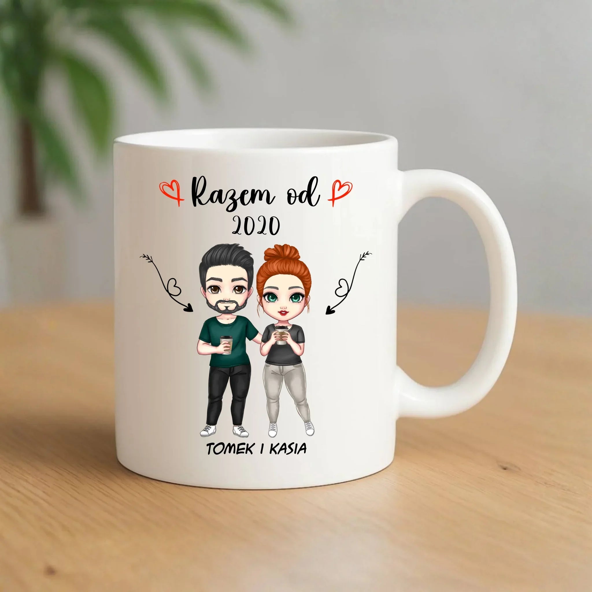 Kubek dla par - Para razem od - personalizowany W01 - StoryCups.pl