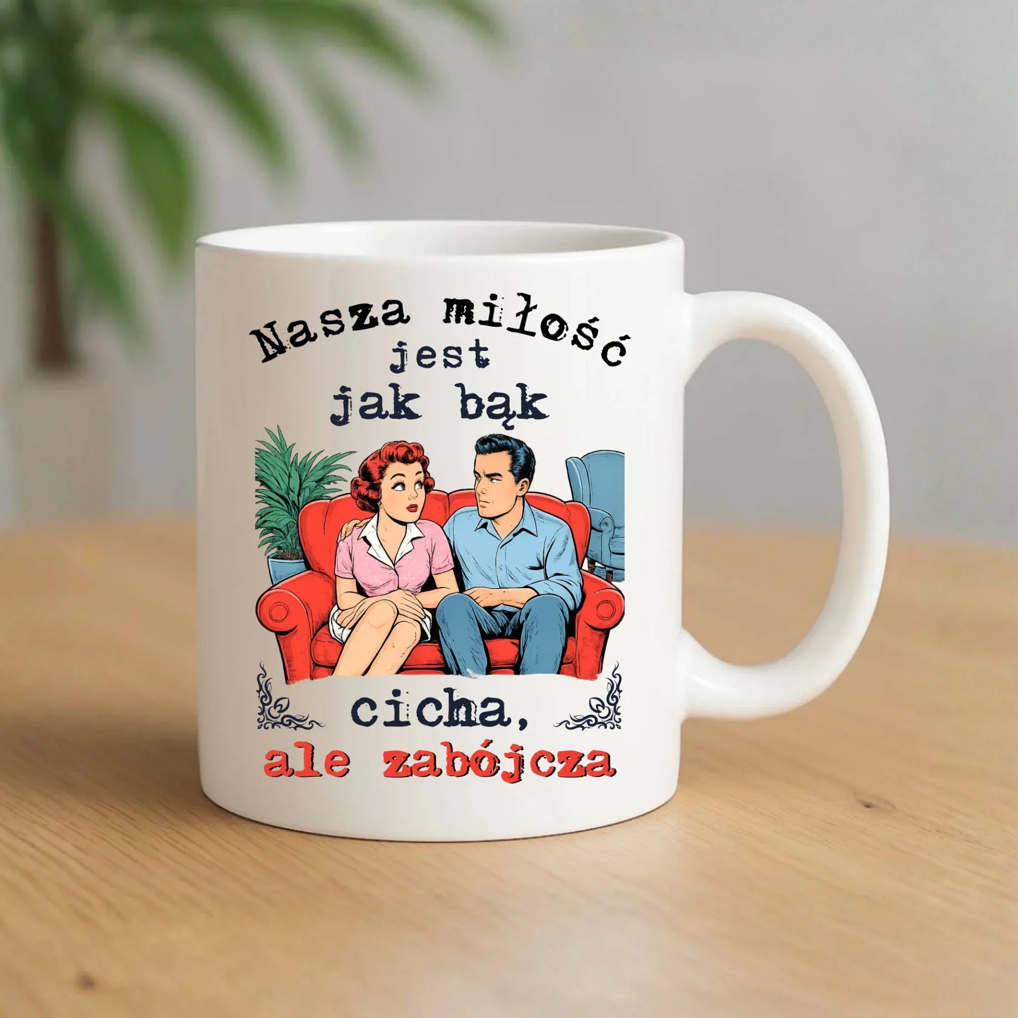 Kubek dla par - Nasza miłość jest jak bąk W70 - StoryCups.pl
