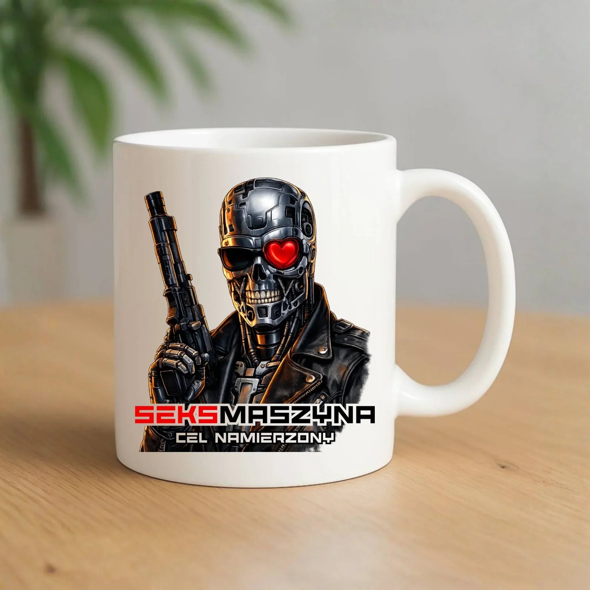 Kubek dla faceta - Cyborg z sercem Seks maszyna DCH32 - StoryCups.pl