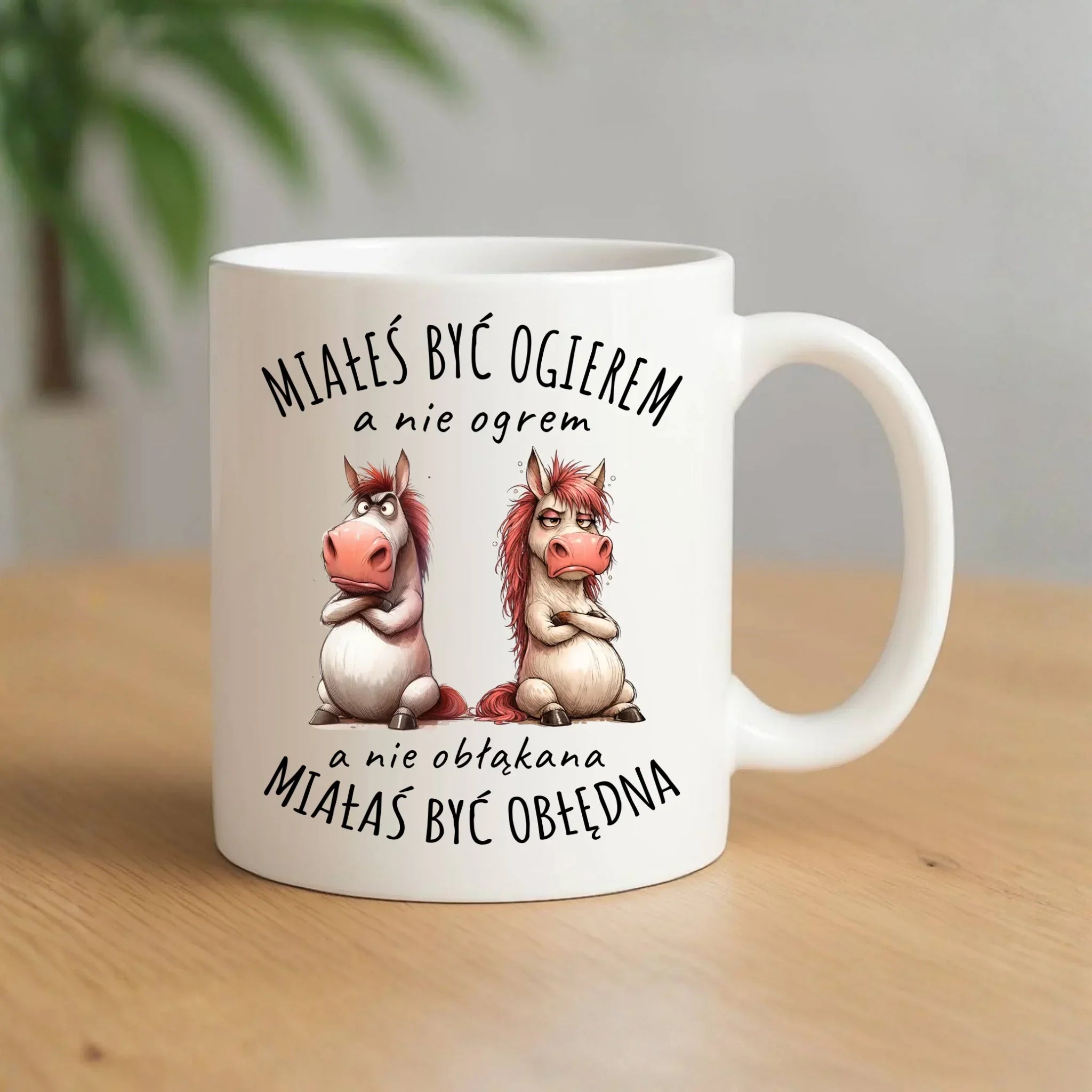 Kubek dla par - Ogier & Obłędna - śmieszny W85 - StoryCups.pl