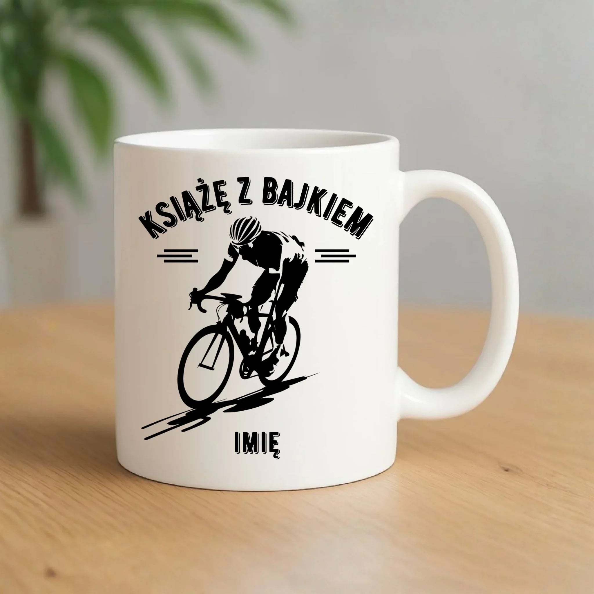 Kubek dla rowerzysty - Książę z bajkiem - personalizowany HR01 - StoryCups.pl
