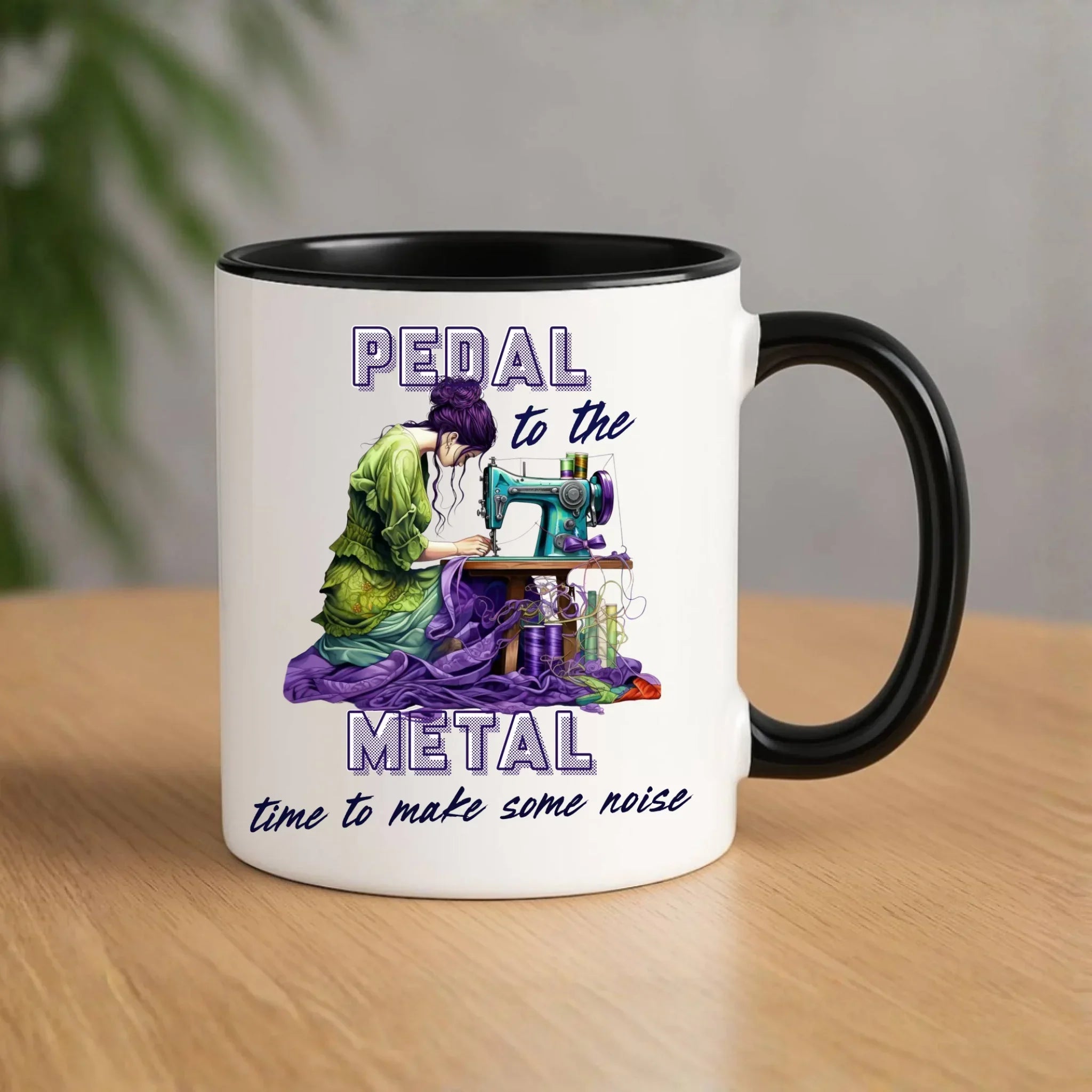 Kubek szyciowy - prezent dla krawcowej - PEDAL METAL HS01 - StoryCups.pl