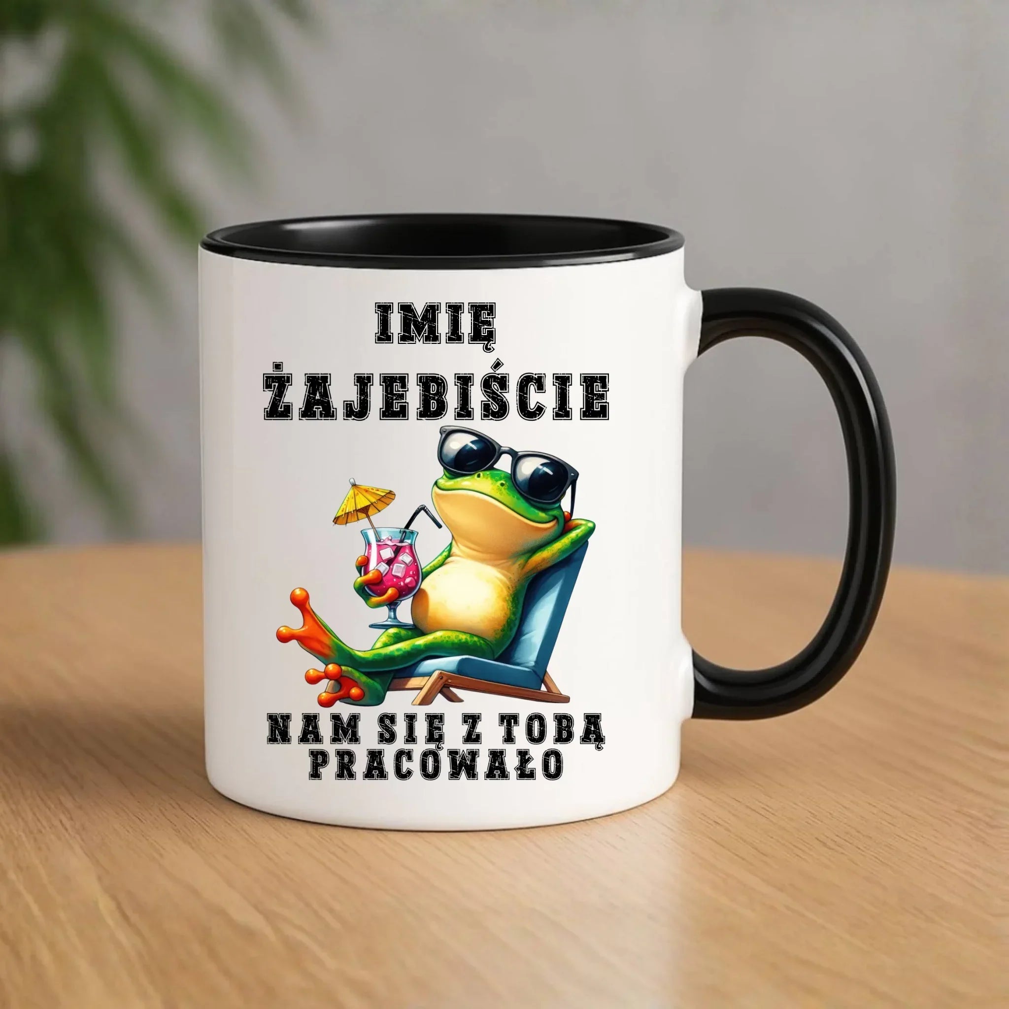 Kubek na odejście z pracy - Żajebiście nam się z Tobą pracowało - personalizowany OP09 - StoryCups.pl