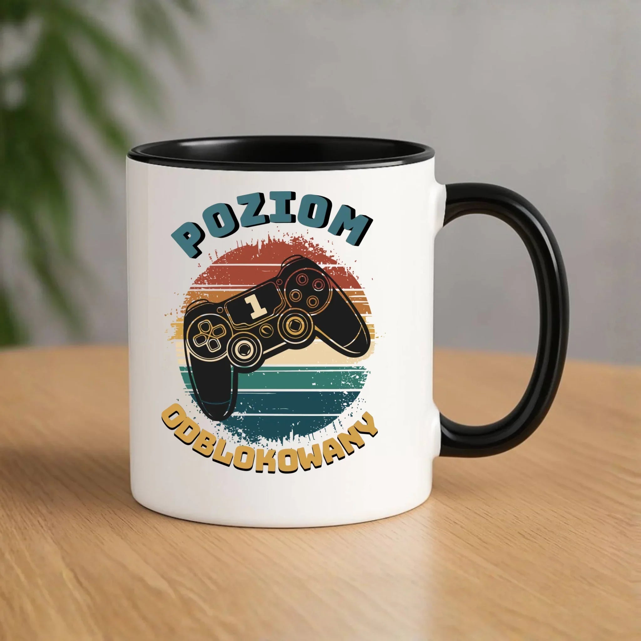 Kubek szkolny - Poziom odblokowany - gamer do szkoły - personalizowany SZ01 - StoryCups.pl