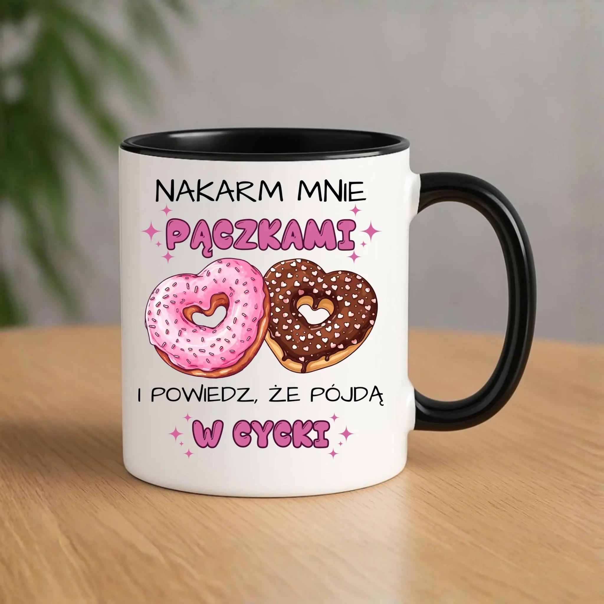 Kubek dla dziewczyny - Nakarm mnie pączkami W59 - StoryCups.pl