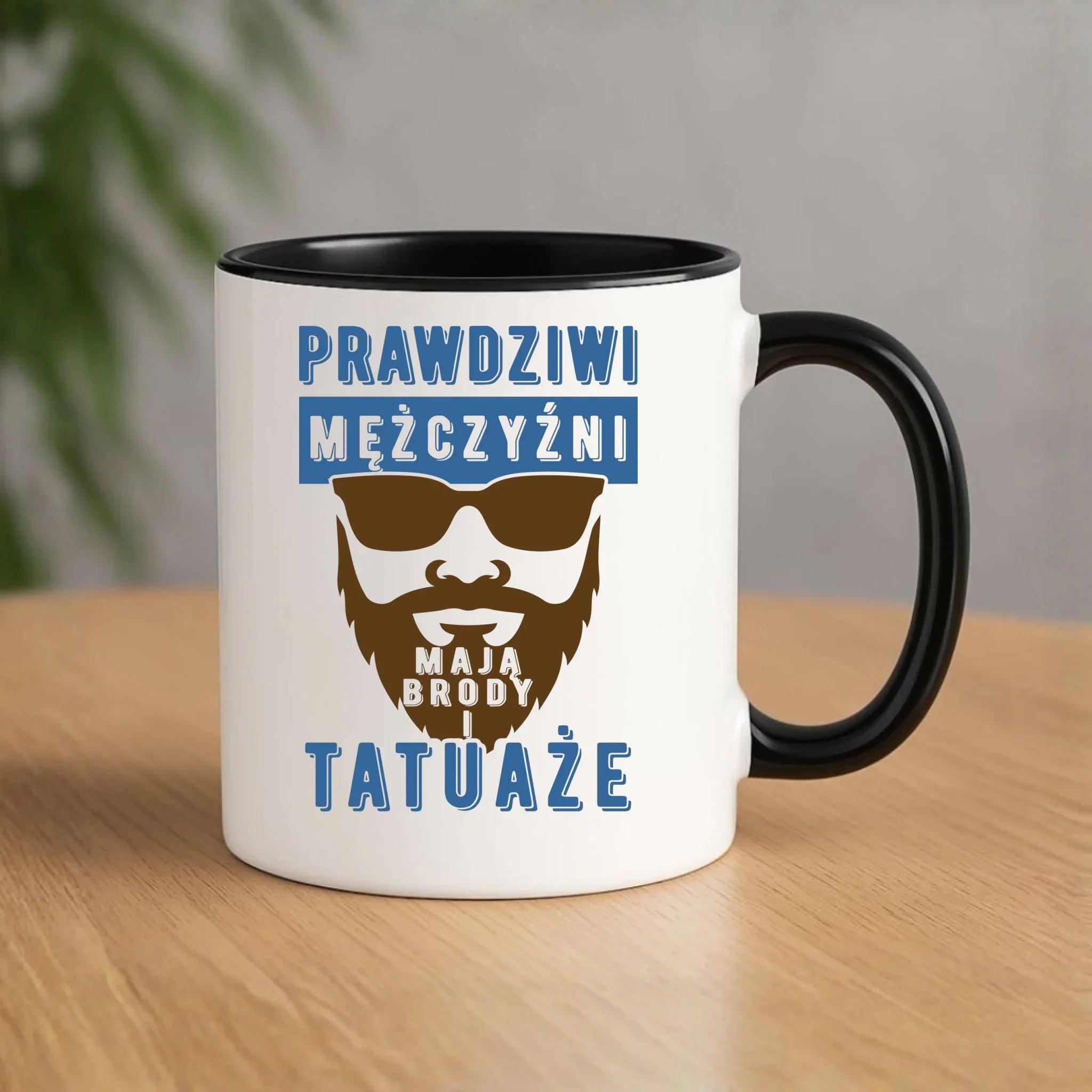 Kubek - Prezent dla faceta - Prawdziwi mężczyźni mają brody i tatuaże DCH22 - StoryCups.pl