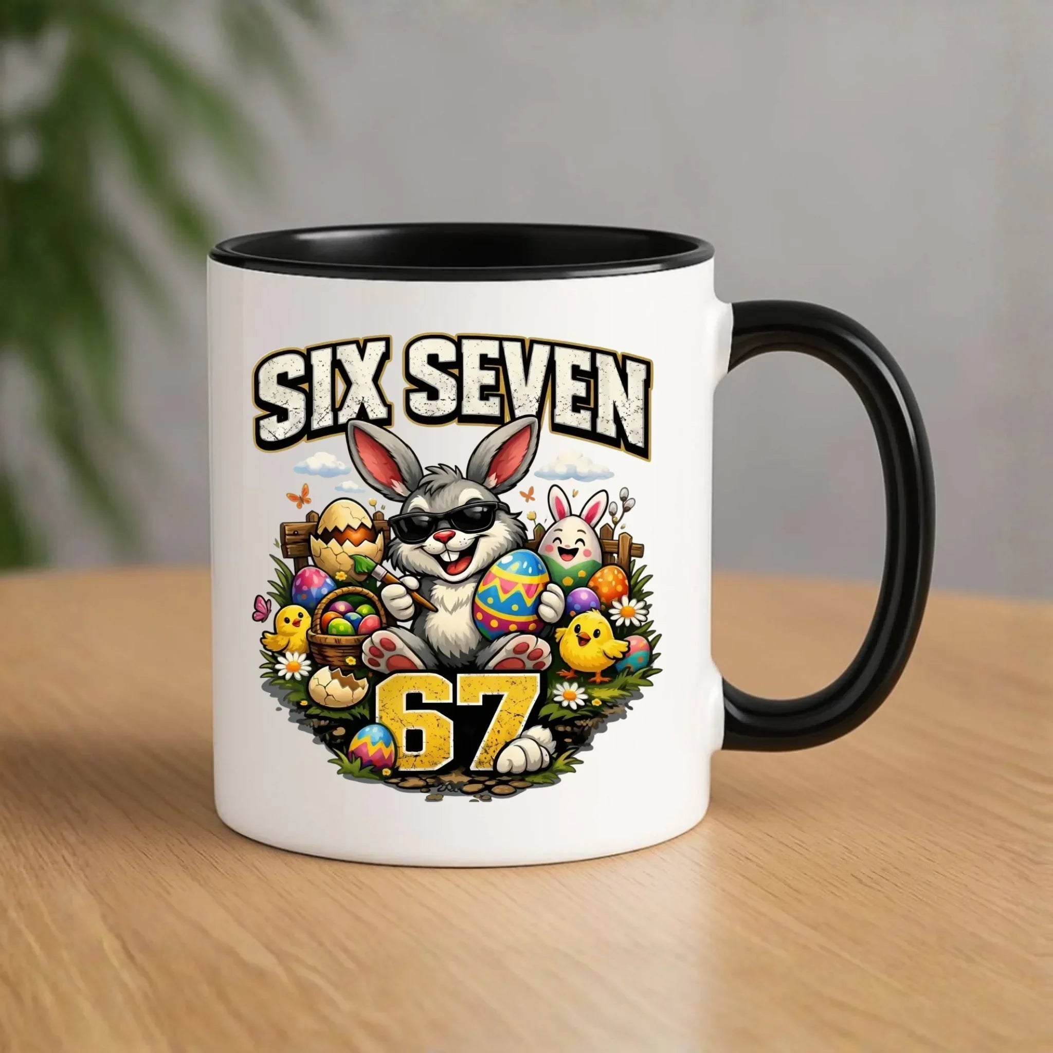 Kubek wielkanocny - Zając Six Seven 67 WN10 - StoryCups.pl